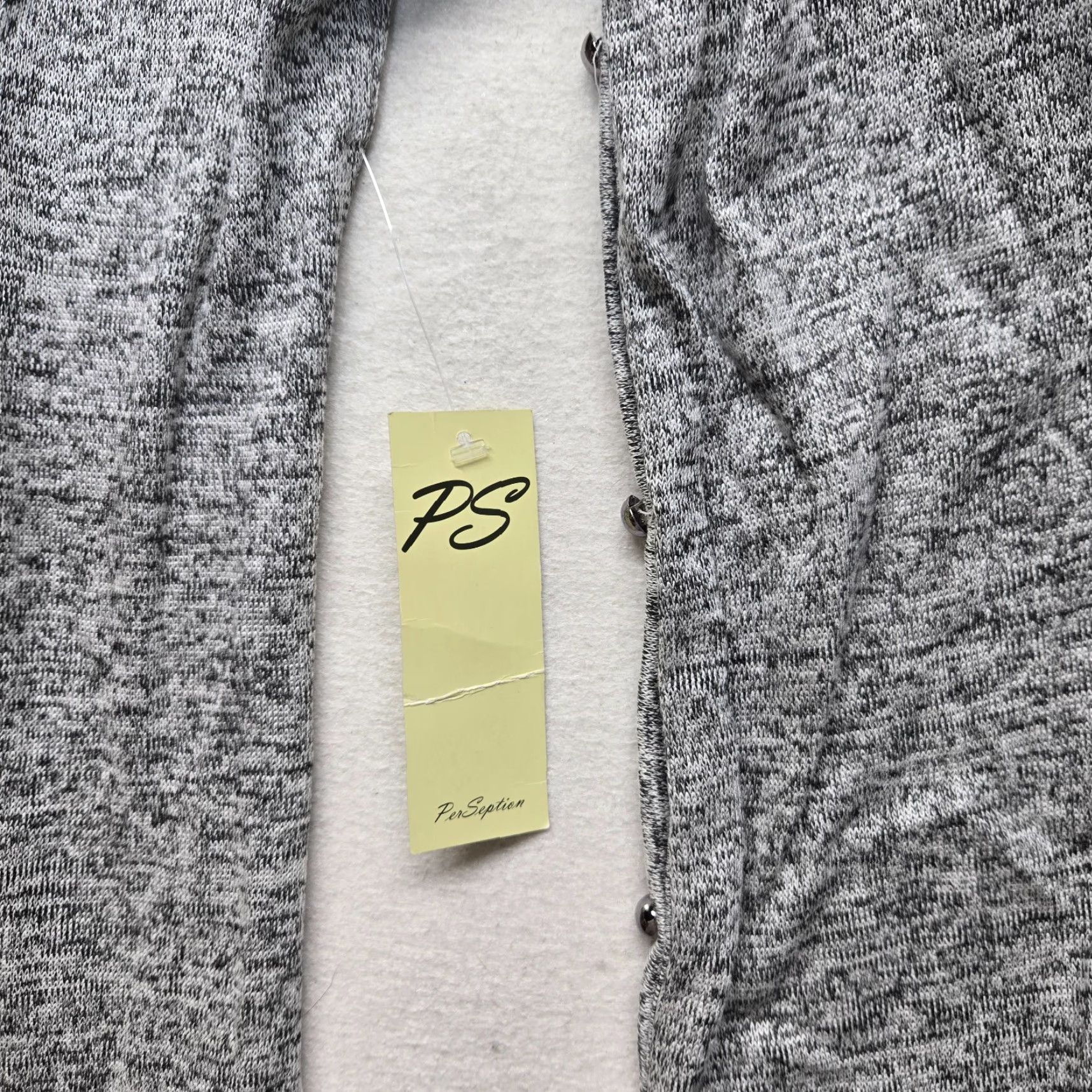 Vintage Perseption Concept Sweater Long Sleeve Adult Women's XL Gray Crew Neck Knit Pullover Casual Fall Winter Womens Size XL / US 12-14 / IT 48-50 - 3 Thumbnail