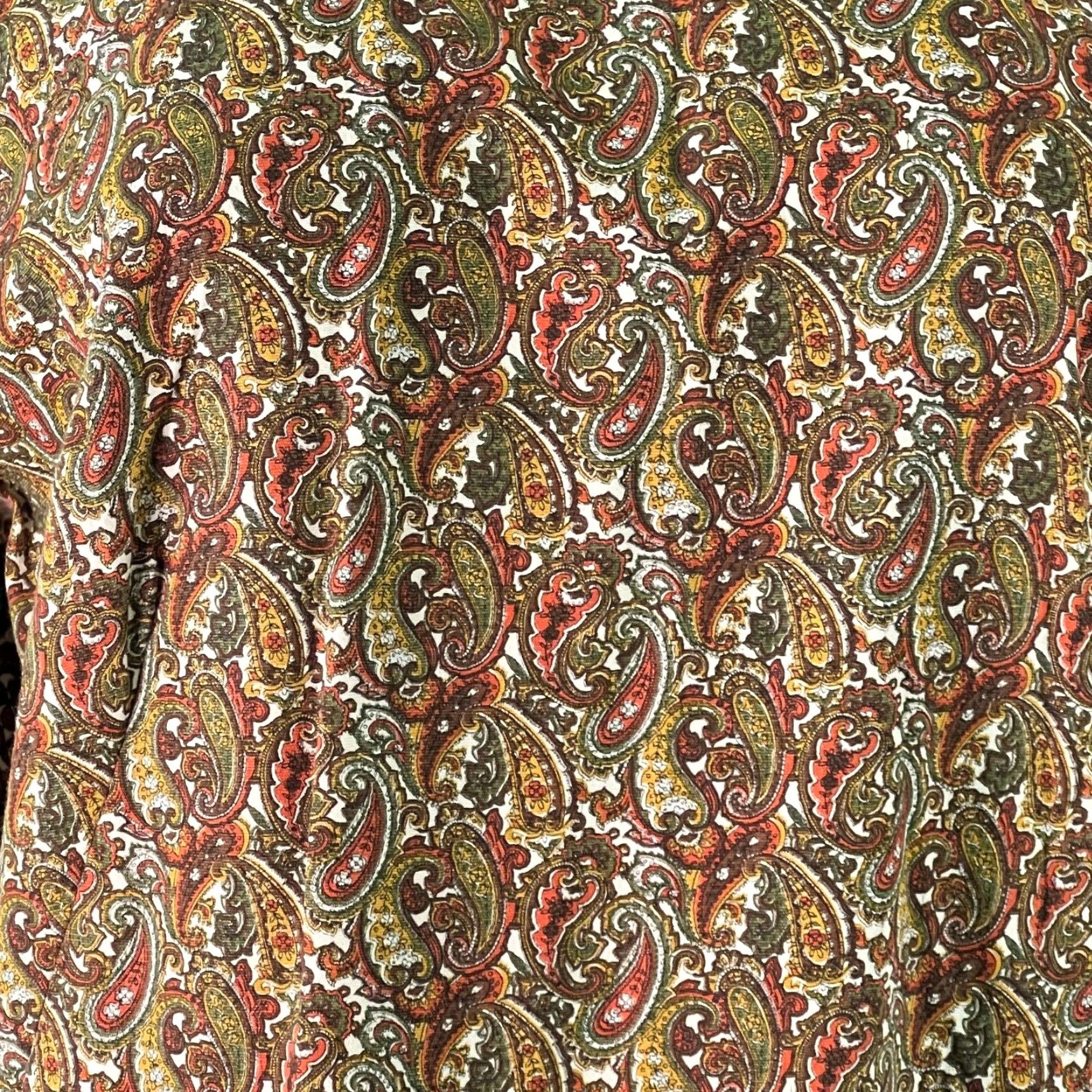 Vintage VINTAGE Womens Dress Size Medium Brown Paisley 3/4 Sleeves Crew Neck Sheath Womens Size M / US 6-8 / IT 42-44 - 7 Thumbnail