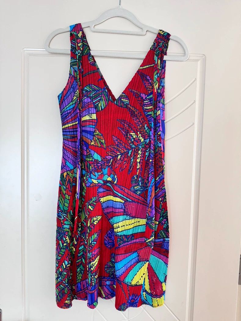 Issey Miyake Issey Miyake Tropical rainforest vest dress Size L / US 10 / IT 46 - 1 Thumbnail