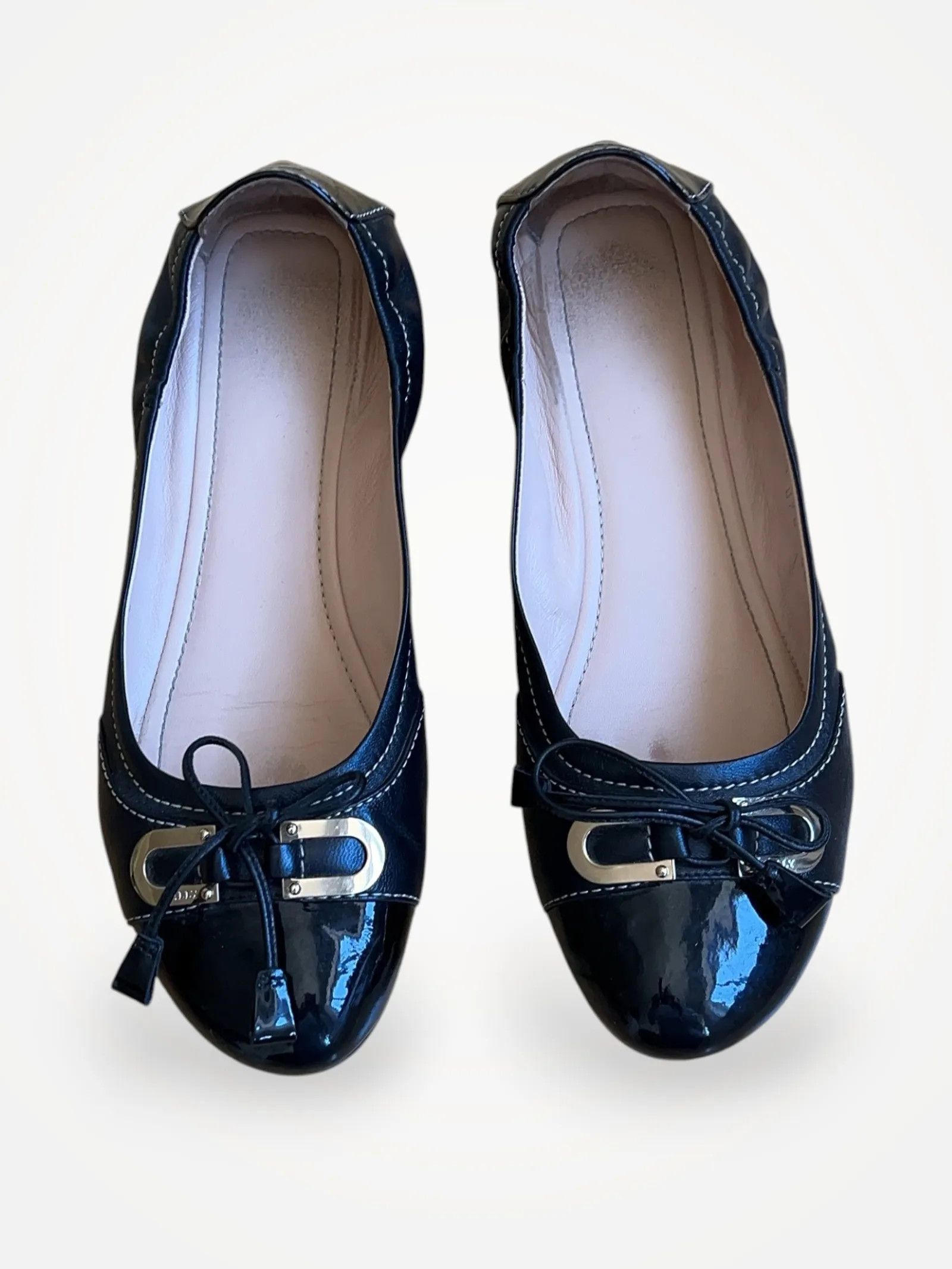 Bally Bally Black Kid Suede Ballet Flats Size US 8 / IT 38 - 1 Thumbnail