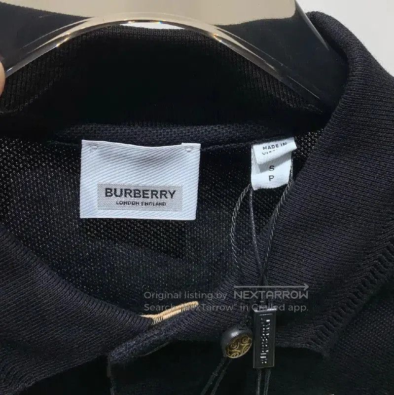 Burberry Burberry Black Cotton Men's Polo Shirt. Size US S / EU 44-46 / 1 - 3 Thumbnail