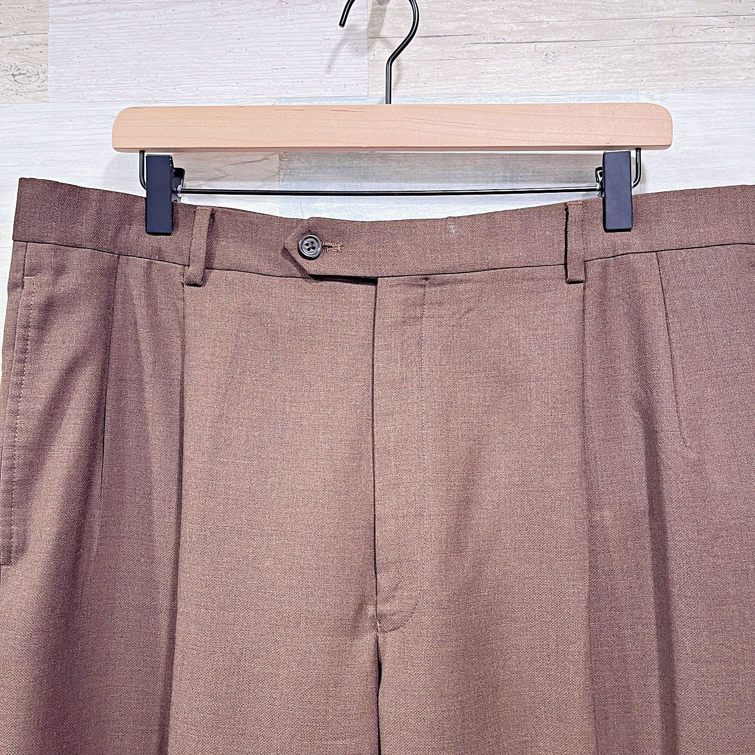 Jos. A. Bank Jos A Bank Wool 2 Piece Suit Brown Mens 43L Jacket 37L Pants Size 42L - 10 Thumbnail
