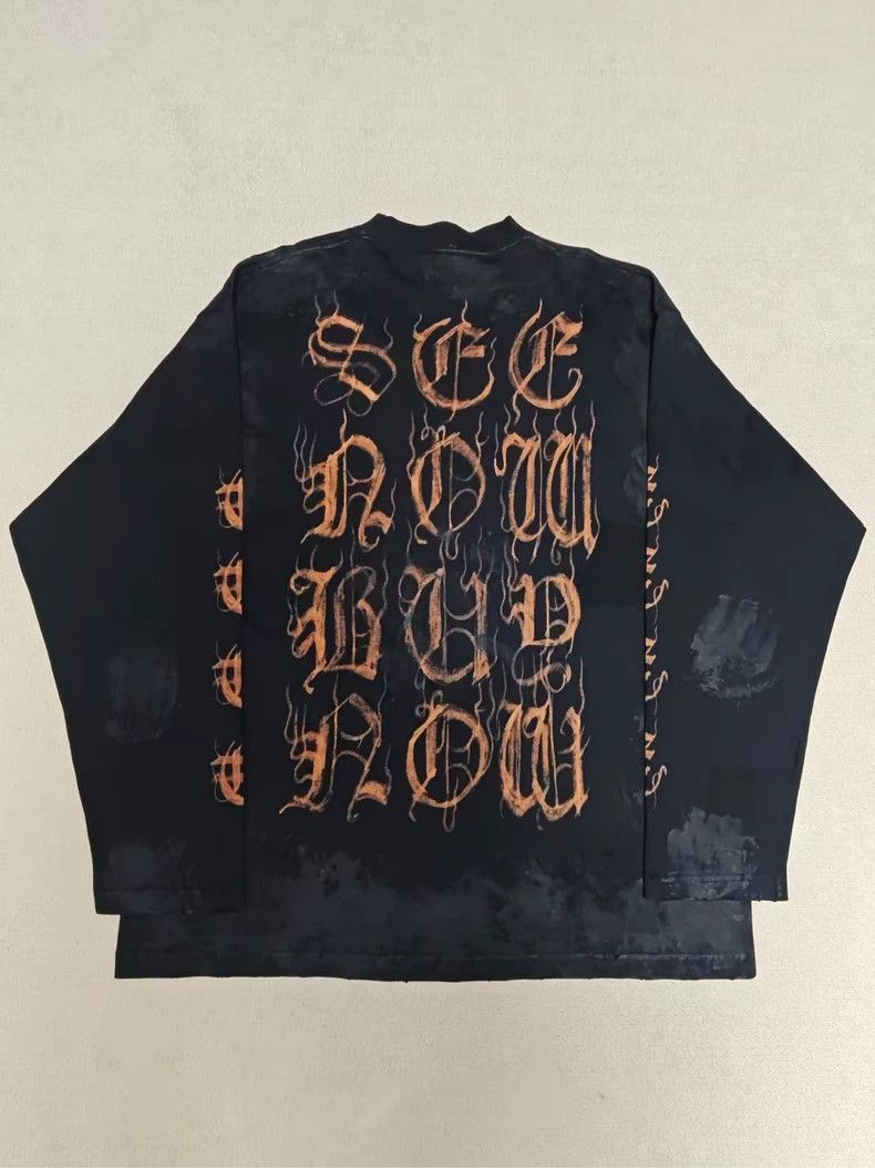 Balenciaga Balenciaga 23fw loose mud dyeing Sanskrit destroys long-sle Size US S / EU 44-46 / 1 - 2 Thumbnail