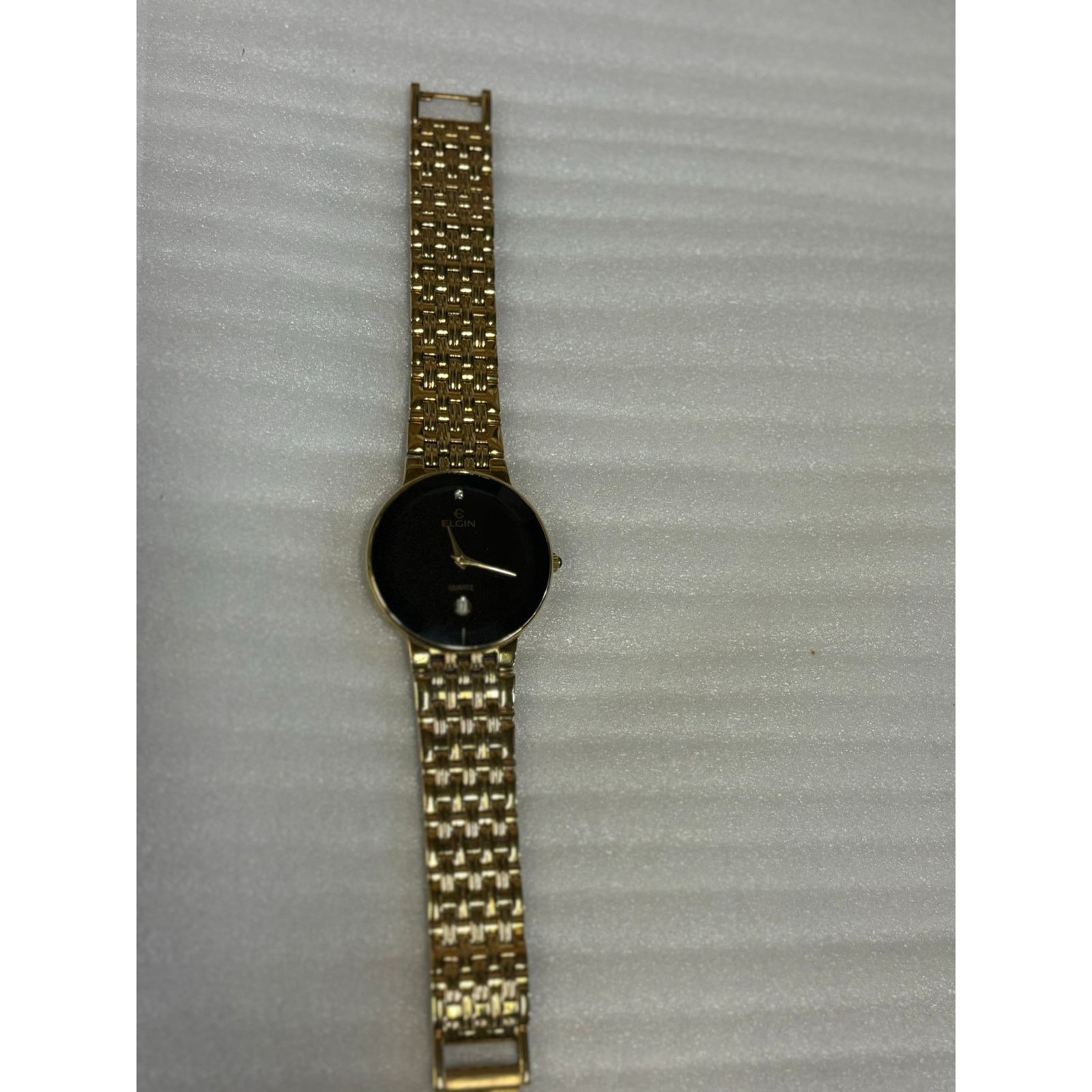 Elgin National Watch Company Elgin FM178 Beveled Face Gold Tone Men’s Watch! New Battery! Size ONE SIZE - 10 Thumbnail