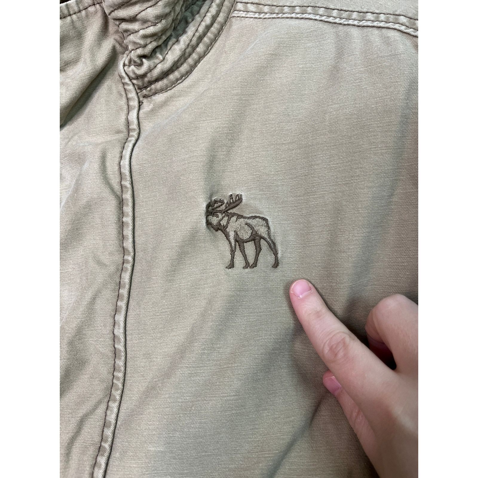Abercrombie & Fitch 2000s Y2K Abercrombie & Fitch Khaki Adirondack Fur Jacket XL Size US XL / EU 56 / 4 - 4 Thumbnail