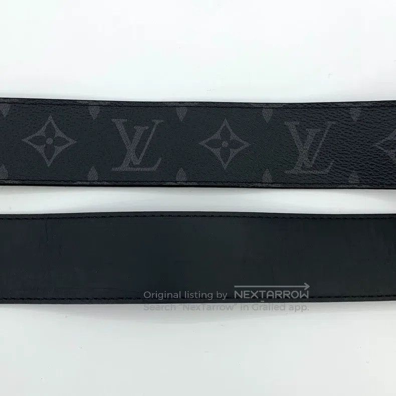 Louis Vuitton Louis Vuitton Black logo presbyopic full print smooth buck Size ONE SIZE - 6 Thumbnail