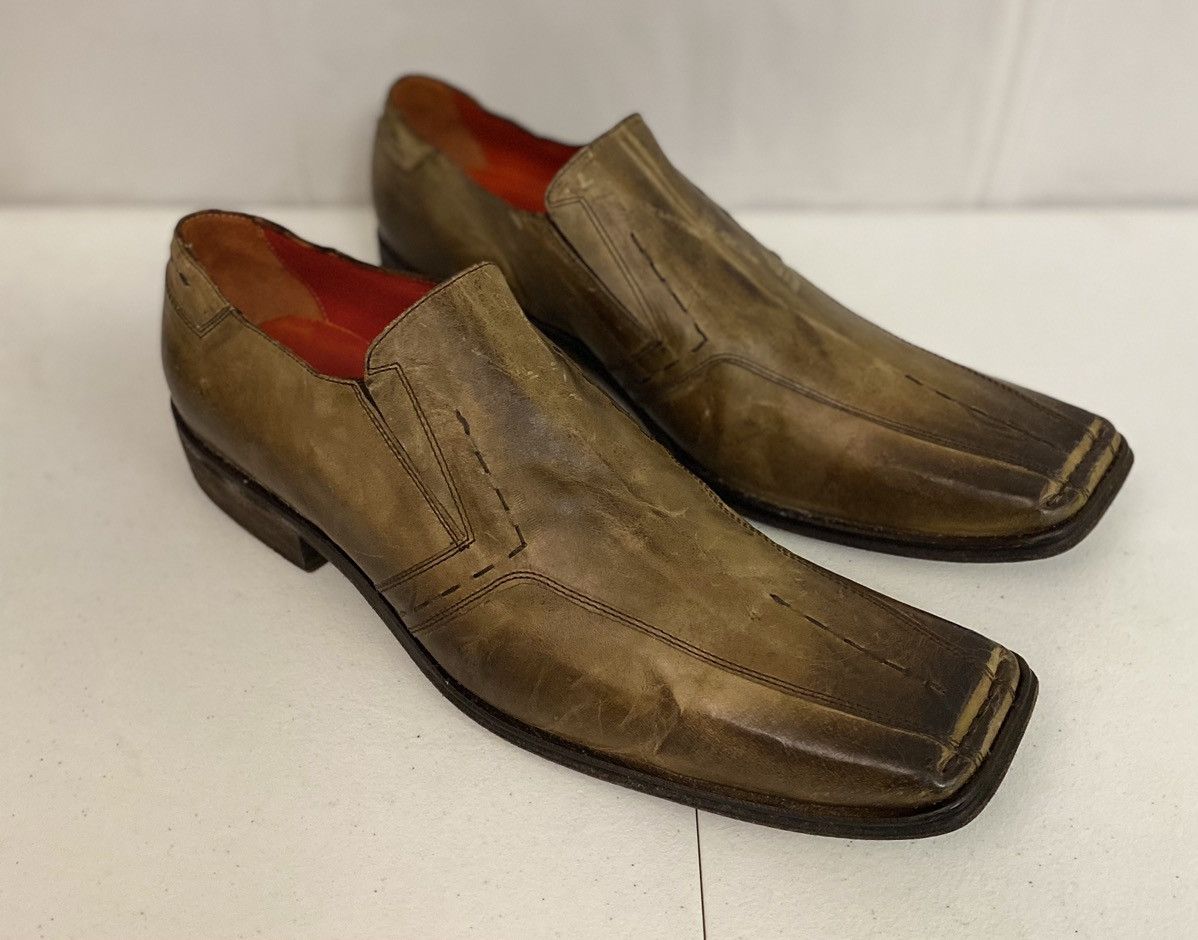 Vintage Y2K Mark Nason 🇮🇹 Distress Rock Stitch Loafer 13 New