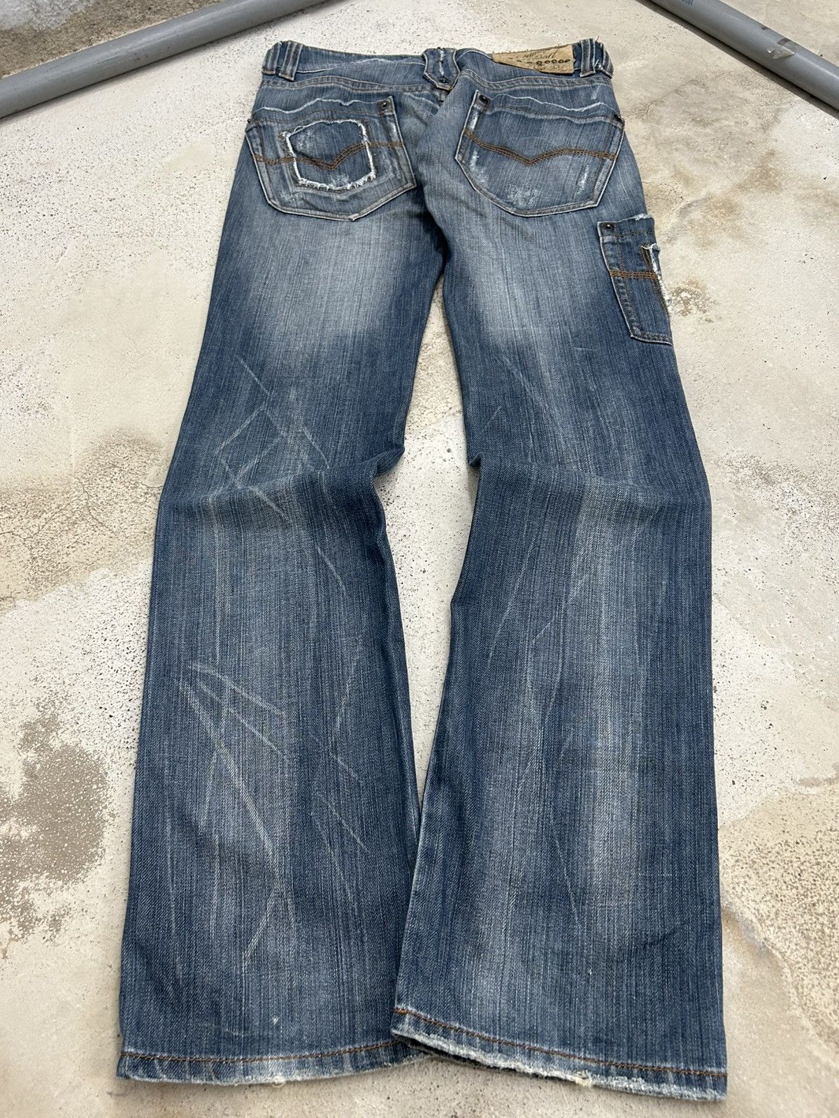 Le Grande Bleu (L.G.B.) Camel Road Distressed Embellished Jeans Size US 29 - 2 Thumbnail