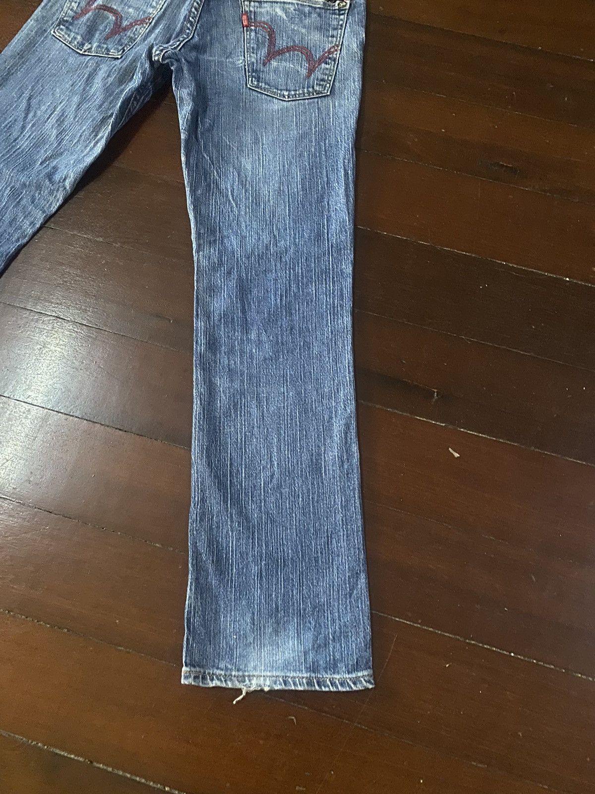 Edwin Fire 🔥🔥 EDWIN BLUE TRIP distressed denim flare jeans S1 Size US 32 / EU 48 - 14 Thumbnail