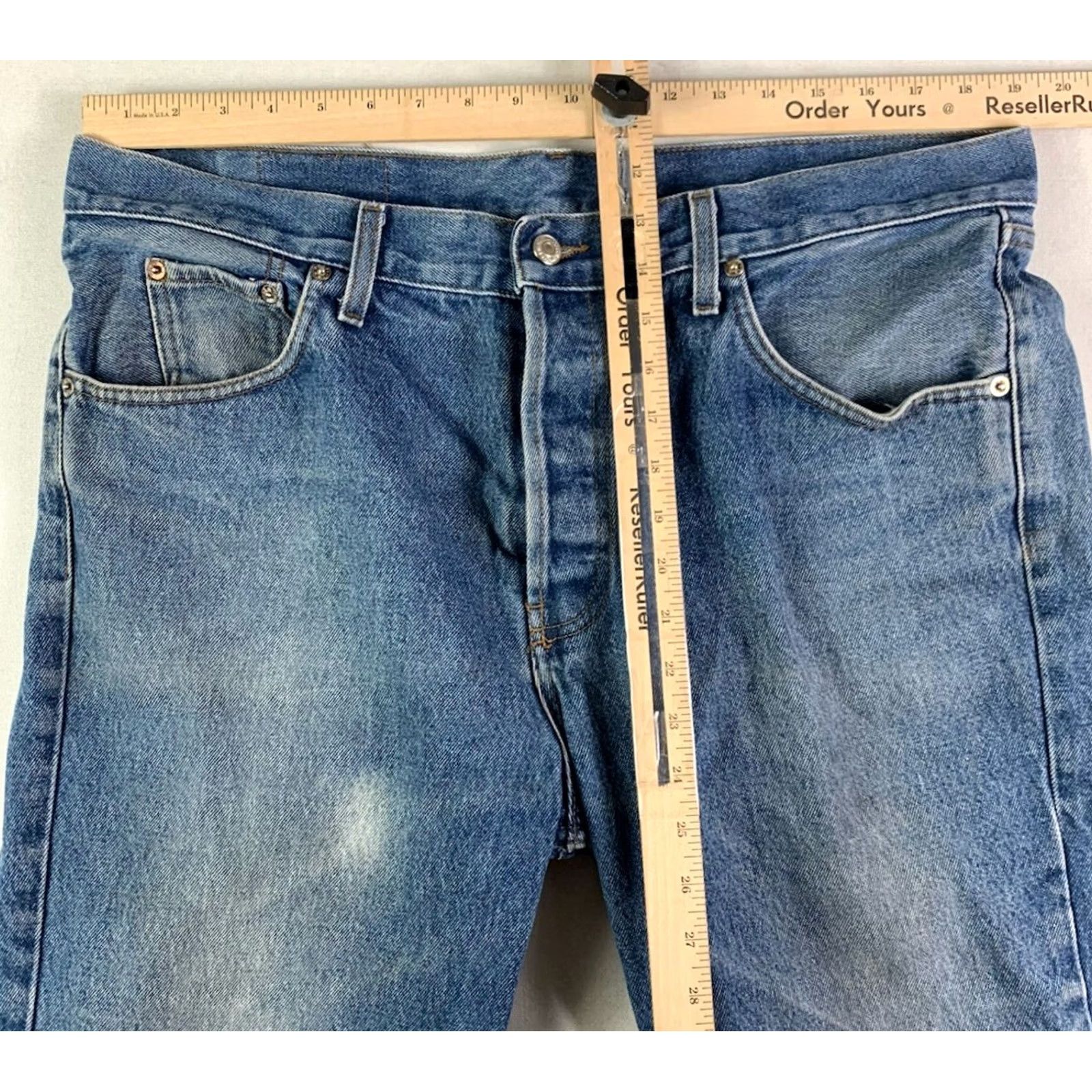 Levi's VINTAGE Levi's 501 Jeans Mens Regular 38x30 Blue Button Fly USA 2002 Denim 5-Pocket Straight Jeans Mens 90s USA Size US 38 / EU 54 - 6 Thumbnail