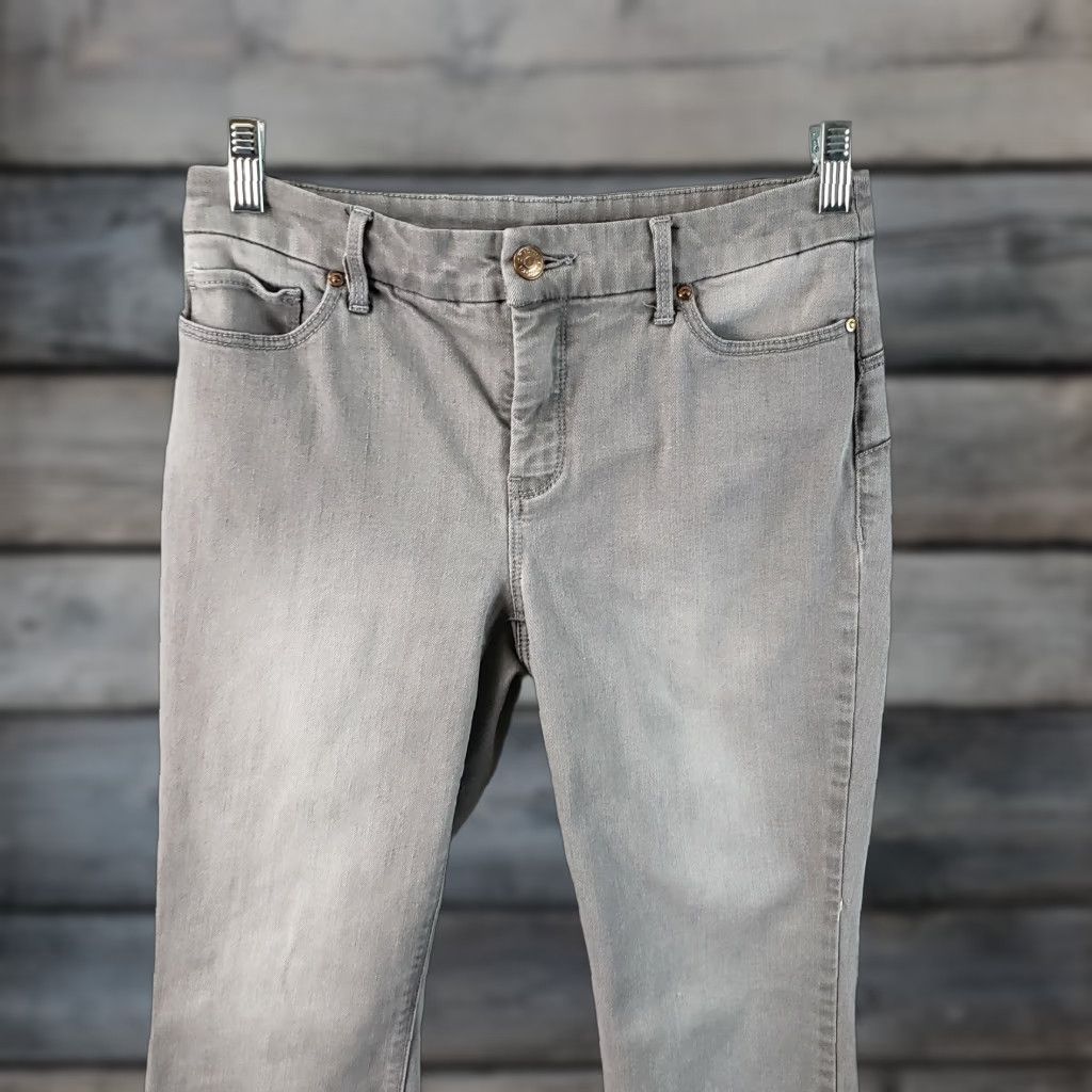 Vintage Chico's Womens So Lifting Slim Leg Jeans Sz 4P Gray Mid Rise Cotton Blend Jeans Size 27" / US 4 / IT 40 - 1 Thumbnail