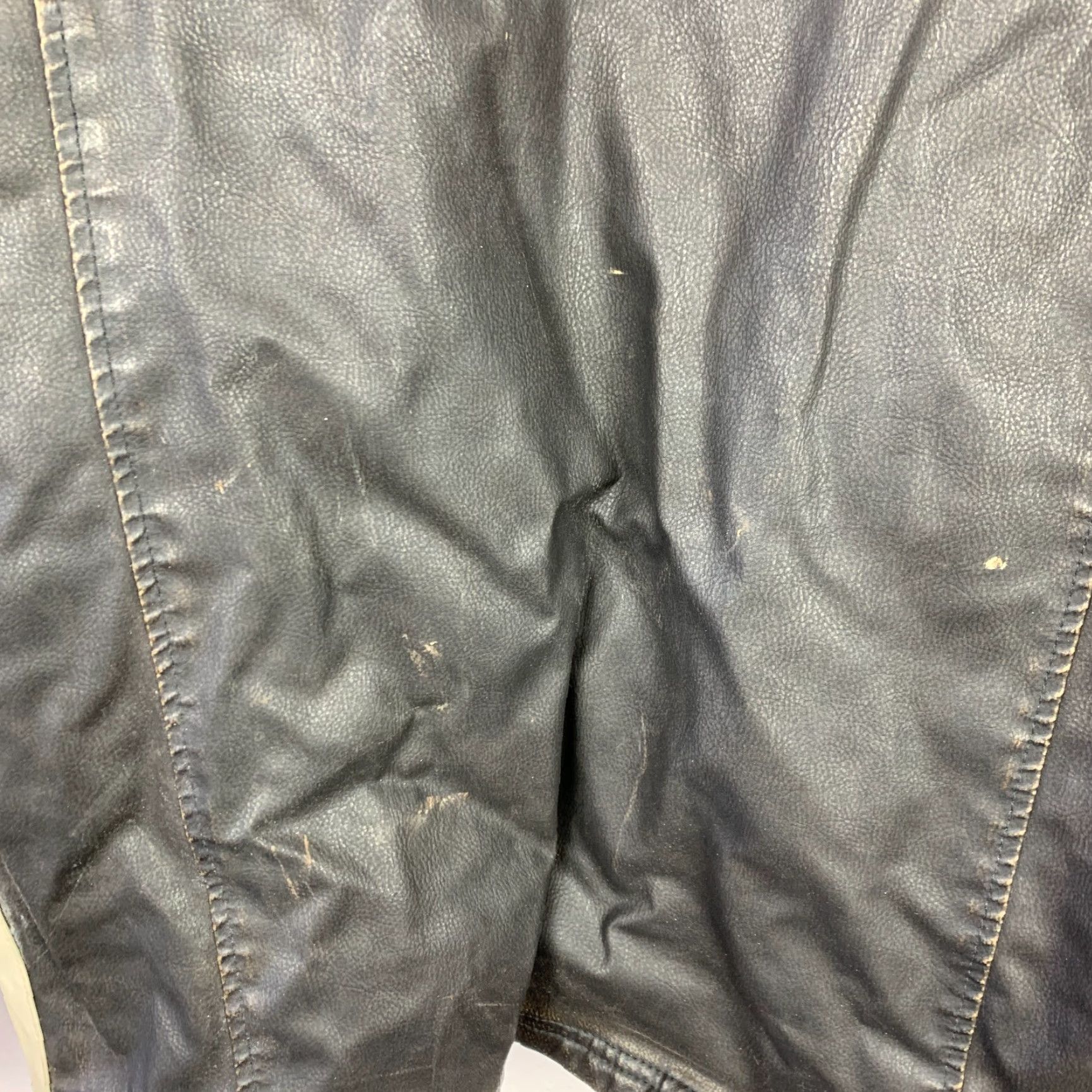 Vintage VINTAGE Arizona Jean Company Full Zip Jacket Mens 2XL Black Faux Leather Racing Stripe Bomber 90s Y2K Size US XXL / EU 58 / 5 - 6 Thumbnail