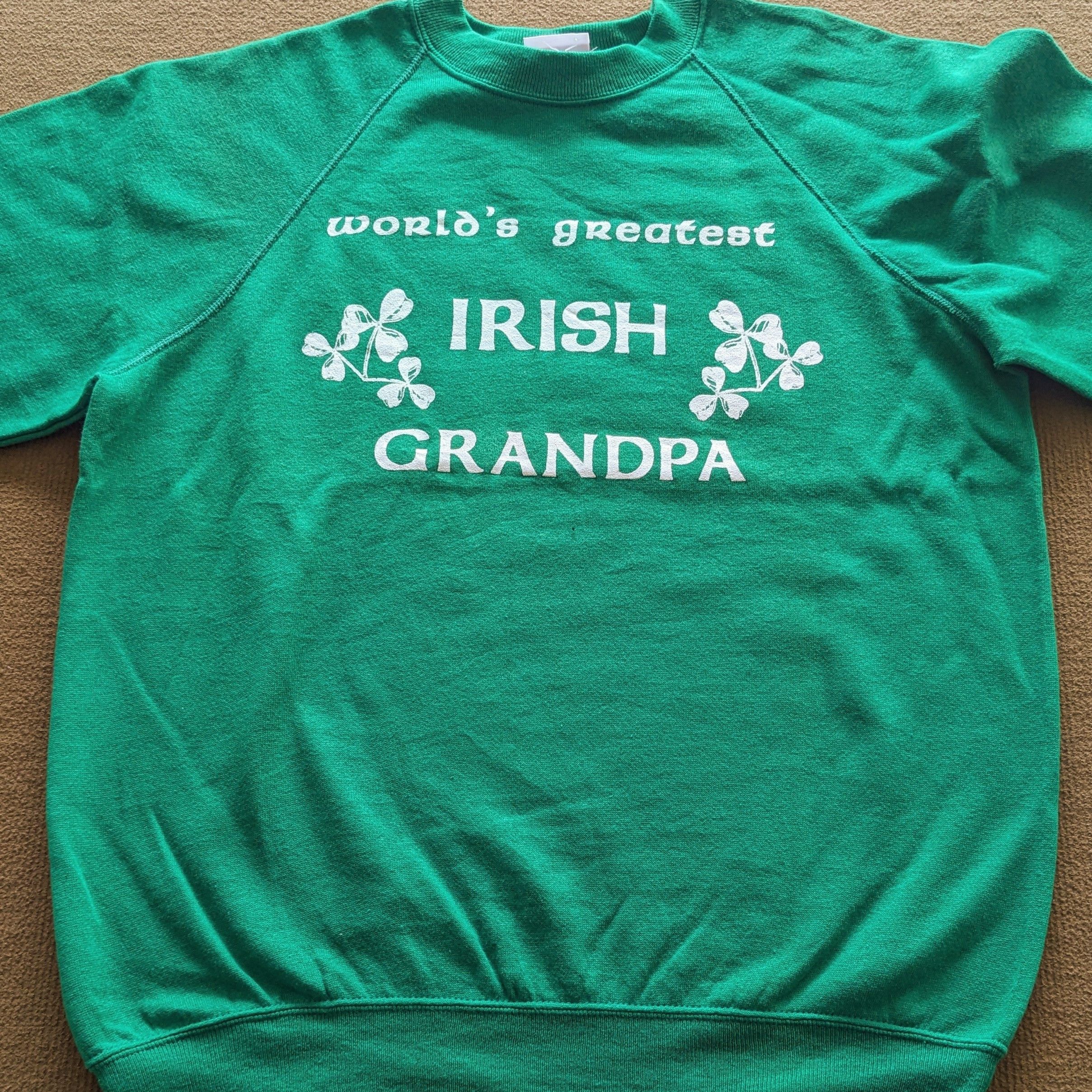 Japanese Brand Vintage World's Greatest IRISH GRANDPA Sweatshirt Size US M / EU 48-50 / 2 - 3 Thumbnail