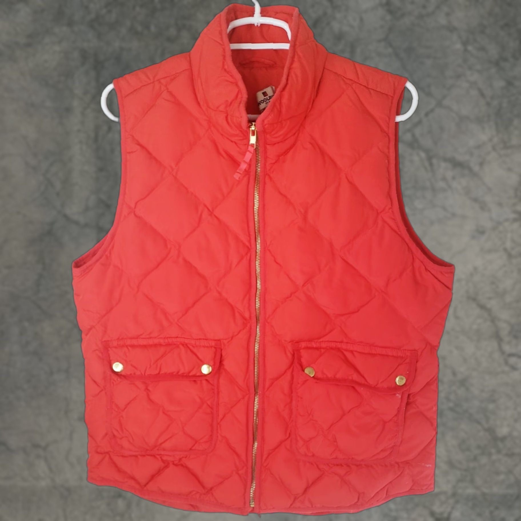 Vintage Woolrich Vest Red L Down Woolrich Full Zipper Puffer Pockets Woolrich Women Regular Size Vest Womens Size L / US 10 / IT 46 - 1 Thumbnail