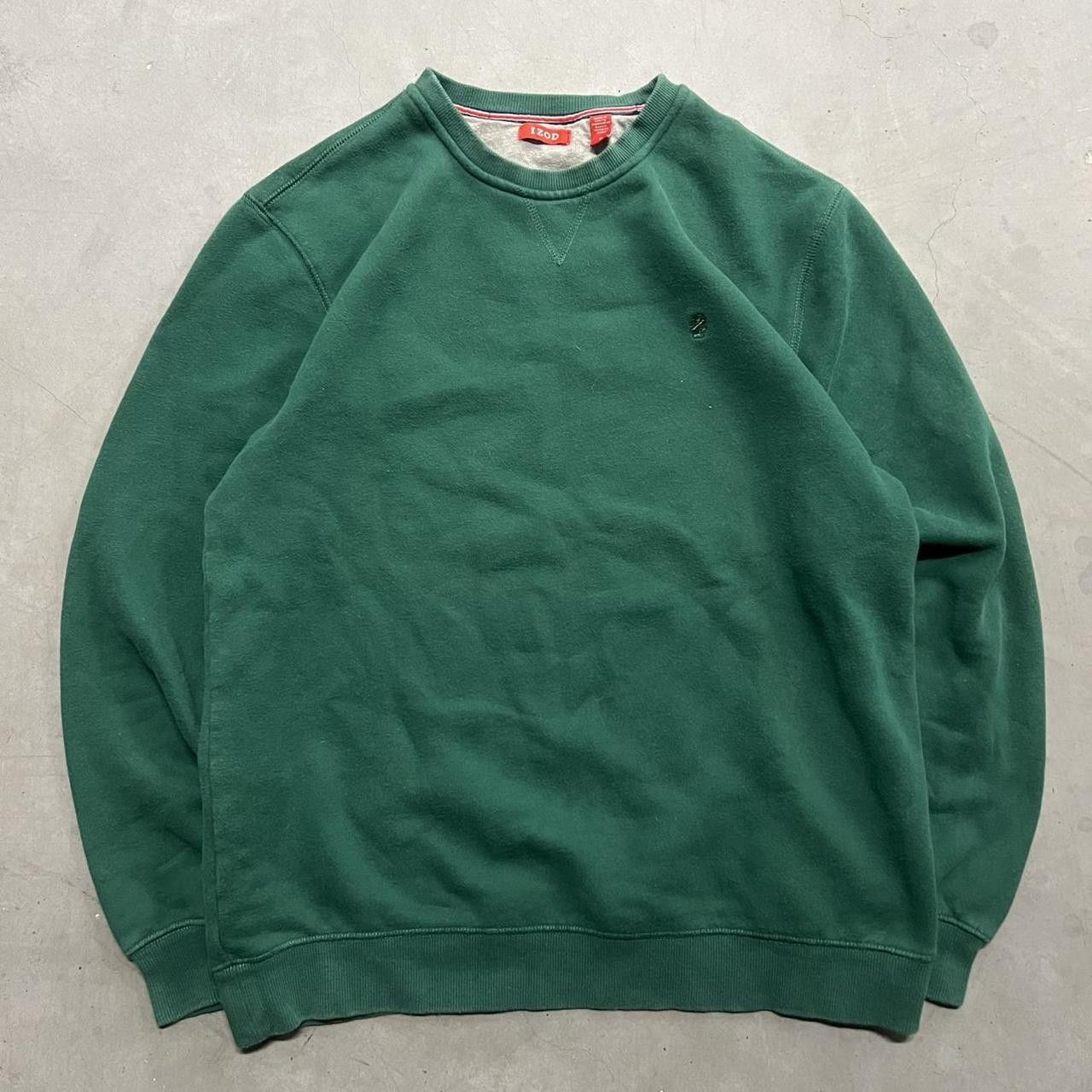 Izod Vintage Y2K Blank Green Minimalistic Sweatshirt Crewneck! Size US M / EU 48-50 / 2 - 1 Thumbnail