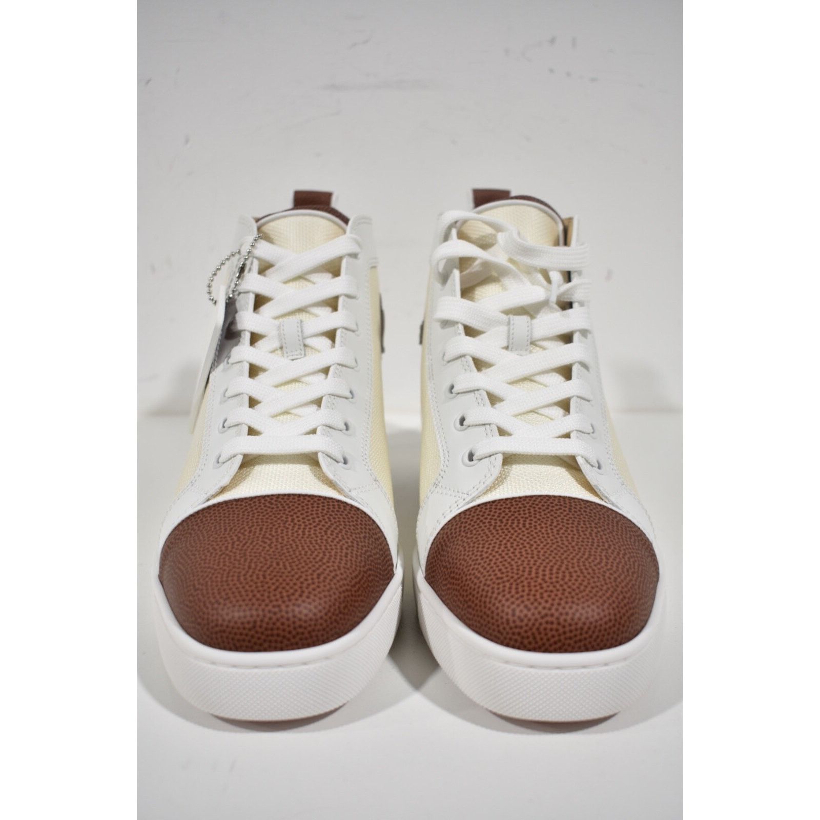 Christian Louboutin Christian Louboutin Mens Louis SB22 Flat White Brown Bowl Size US 9 / EU 42 - 4 Thumbnail