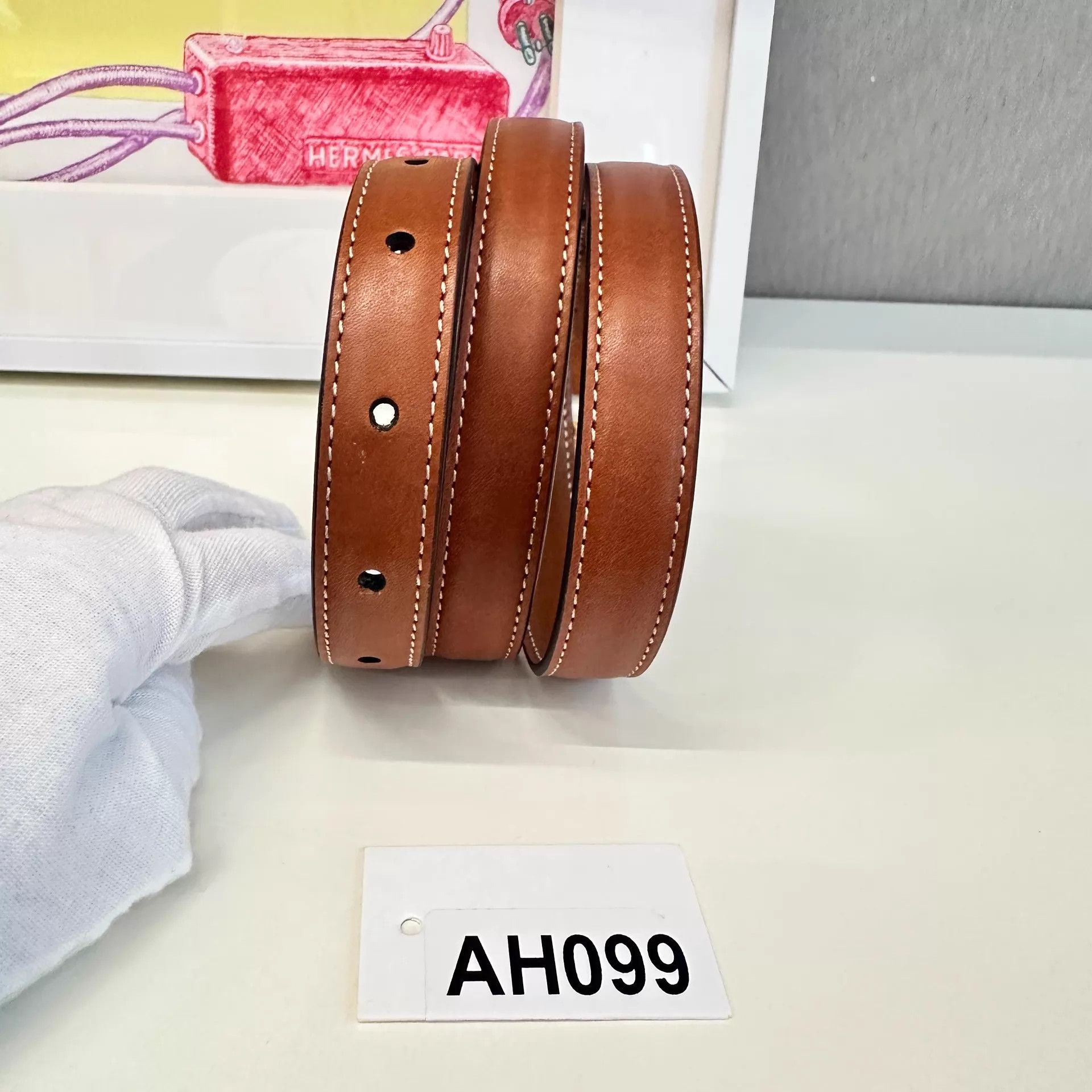 Celine Celine Triomphe Gold Buckle Belt 93x1.5 FS AH099 Size ONE SIZE - 4 Thumbnail