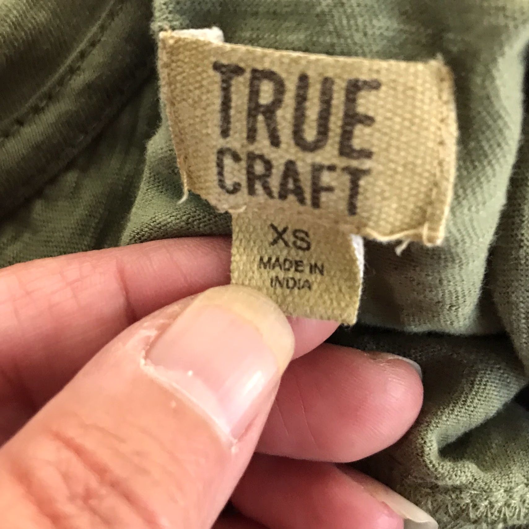 Vintage True Craft Green T-Shirt with Gold Glitter Sleeves Womens XS Casual Comfort Short Sleeve Size XS / US 0-2 / IT 36-38 - 4 Thumbnail