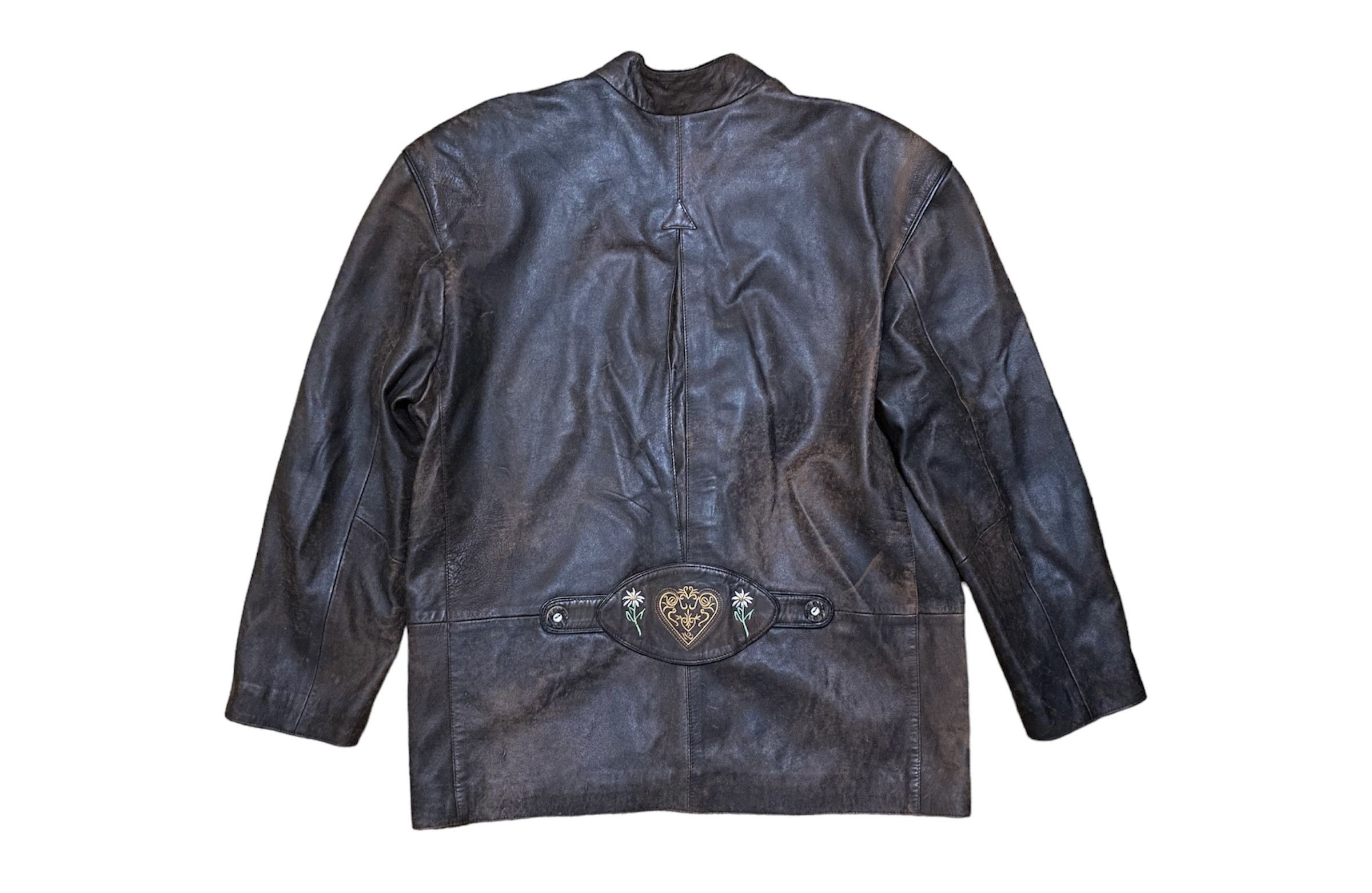 Vintage Vintage Hunter Distressed Leather Blazer / Jacket / Coat / Size US XL / EU 56 / 4 - 7 Thumbnail