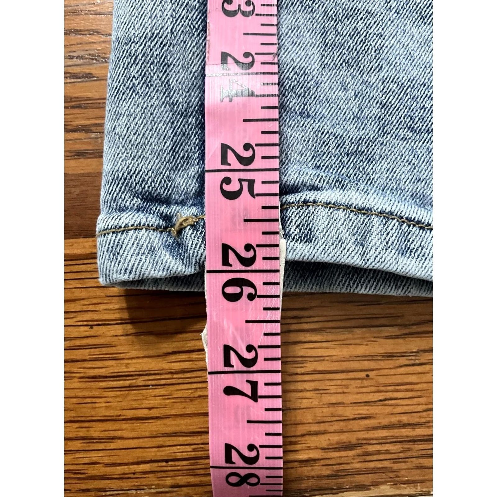 Vintage rue21 Checkered Pattern Jeans Women's Size 2 25 in Inseam 26 Casual Denim Button Zip Light Blue Multiple Pockets Regular Pant Womens Jeans Size 42" / US 20 - 3 Thumbnail