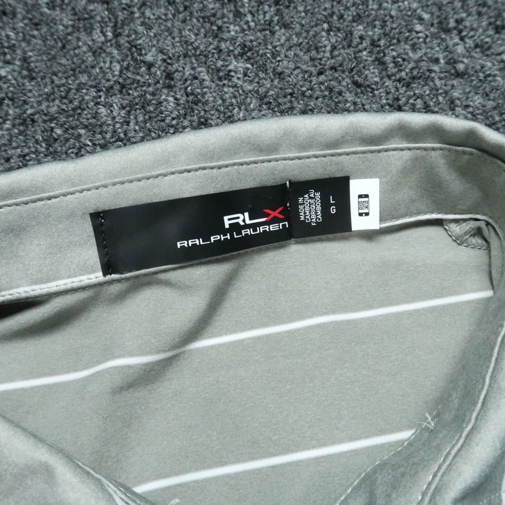 RLX Ralph Lauren RLX Ralph Lauren Shirt Mens Large Gray Performance Golf Polo Striped Size US L / EU 52-54 / 3 - 3 Thumbnail