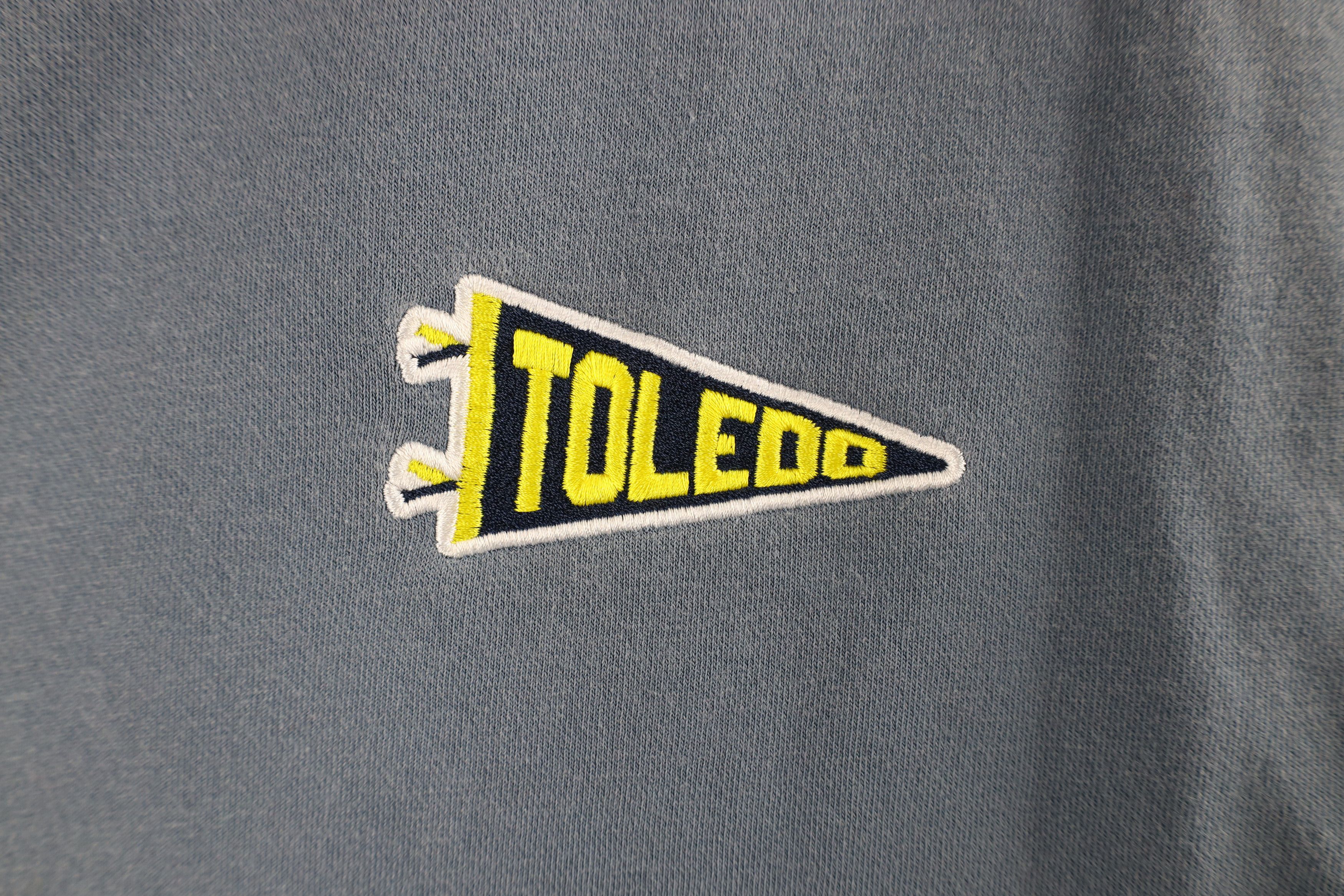 Vintage Vintage 90s Pennant University of Toledo Sweatshirt Blue Size US M / EU 48-50 / 2 - 4 Thumbnail