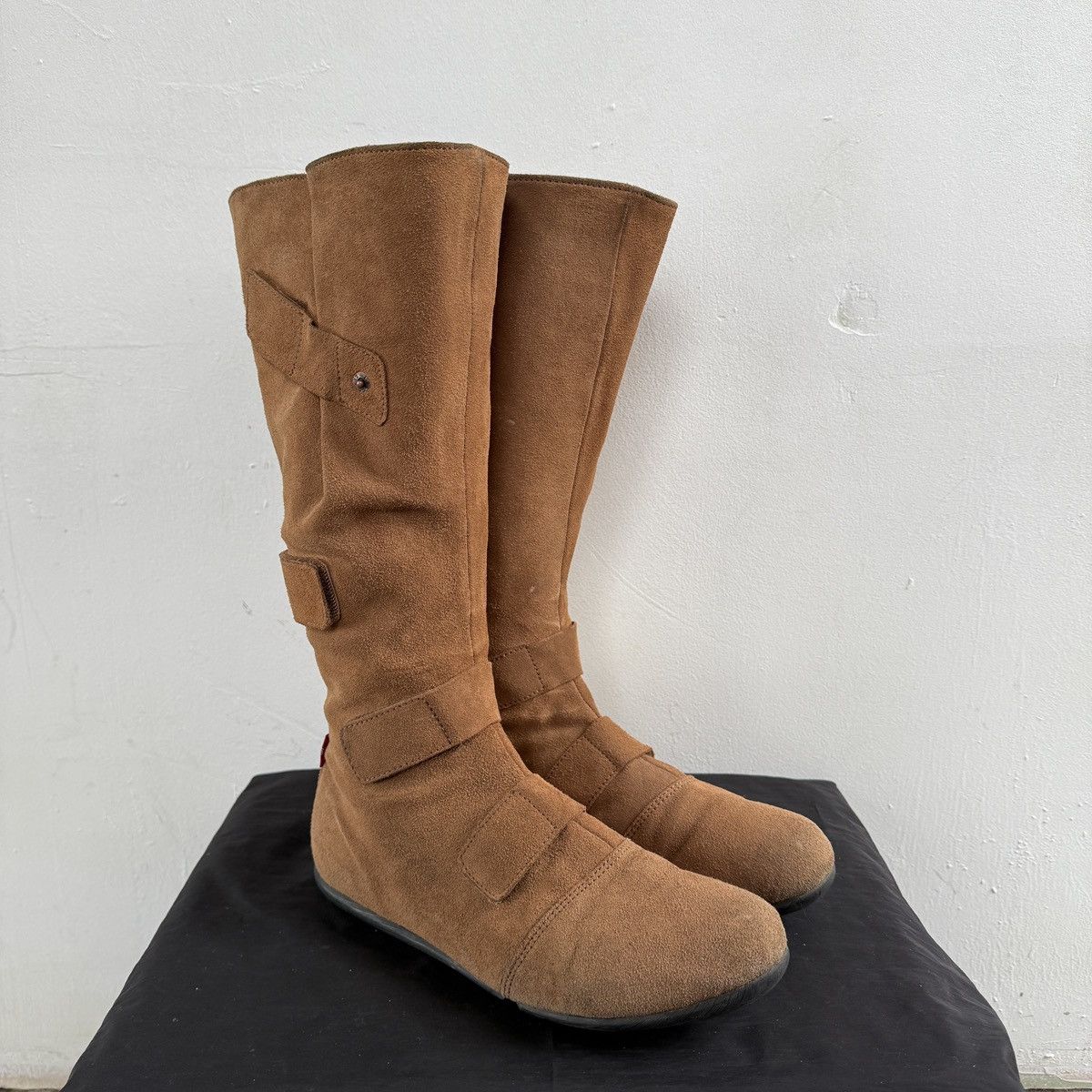 Levi's Vintage Y2K Levi’s Tan Suede Moto Racing Boots Size US 8.5 / IT 38.5 - 2 Thumbnail