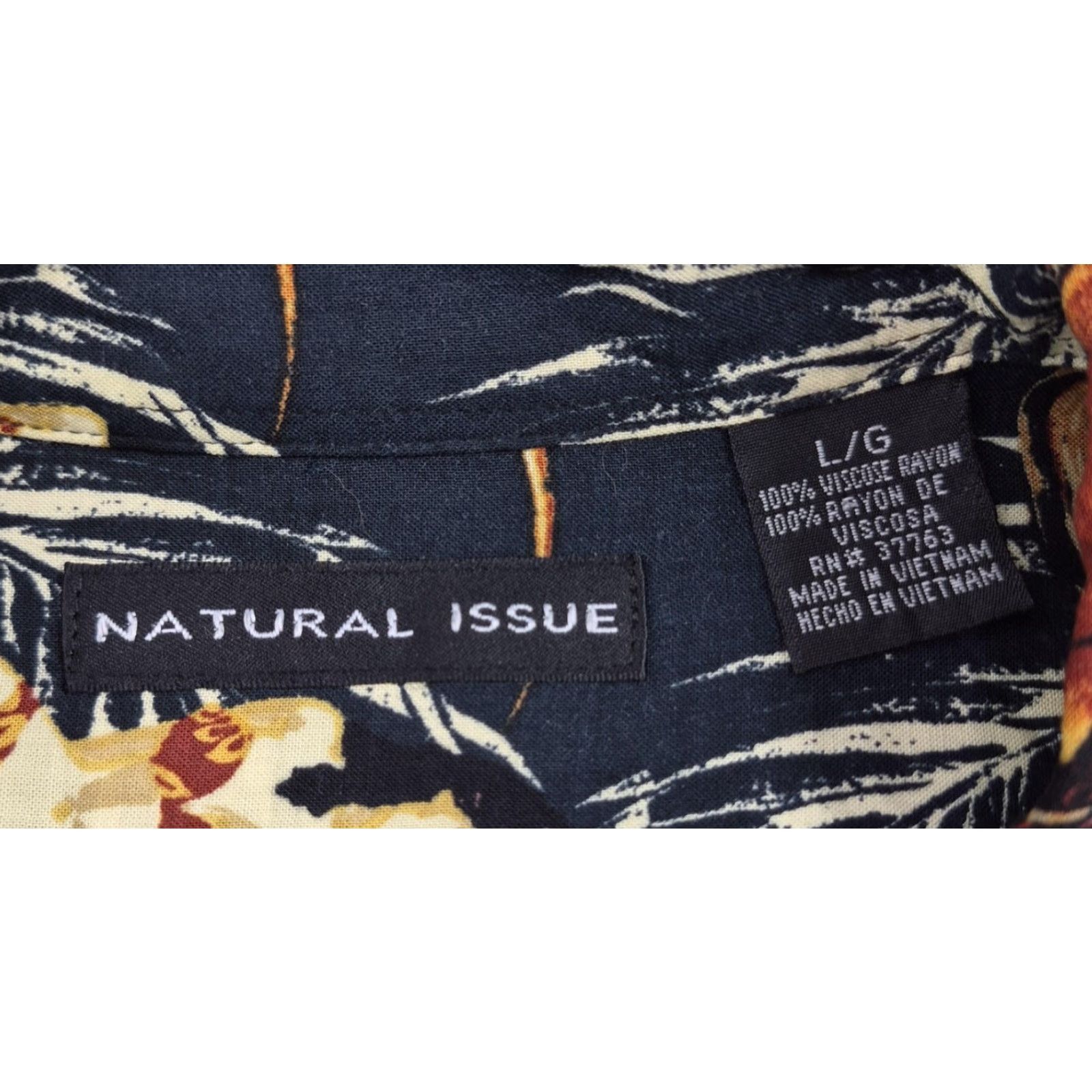 ALOHAS Natural Issue Hawaiian Button Up Shirt Mens Large L Multicolor Short Sleeve Pockets Breathable Casual Beach Tiki Pin-Up Graphic Print 90s Style? Size US L / EU 52-54 / 3 - 7 Thumbnail