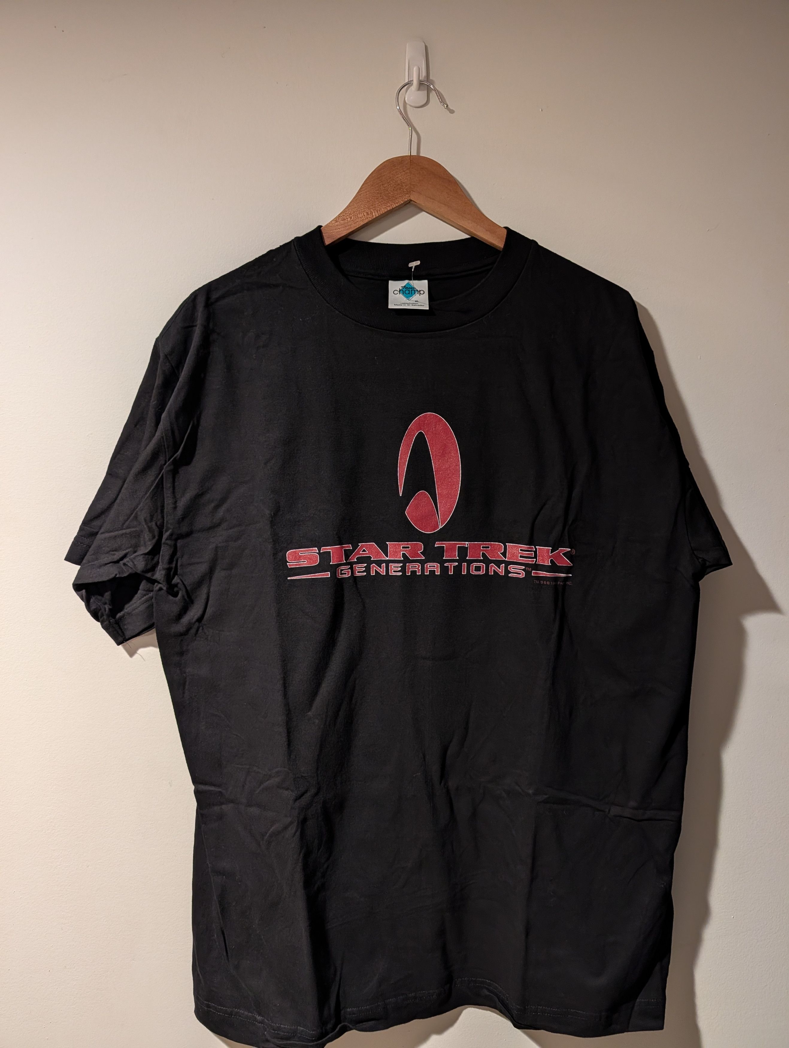 Vintage Vintage 1994 Star Trek Generations Movie Promo T-Shirt Size US XL / EU 56 / 4 - 1 Thumbnail