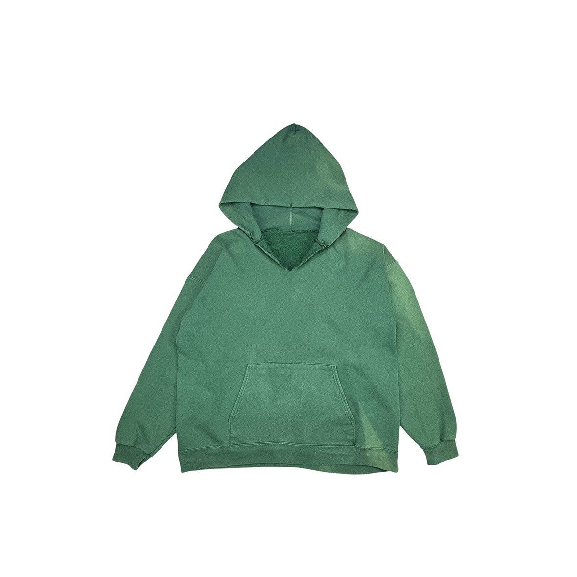 Vintage VINTAGE THRASHED FADED GREEN HOODIE Size US XL / EU 56 / 4 - 1 Thumbnail