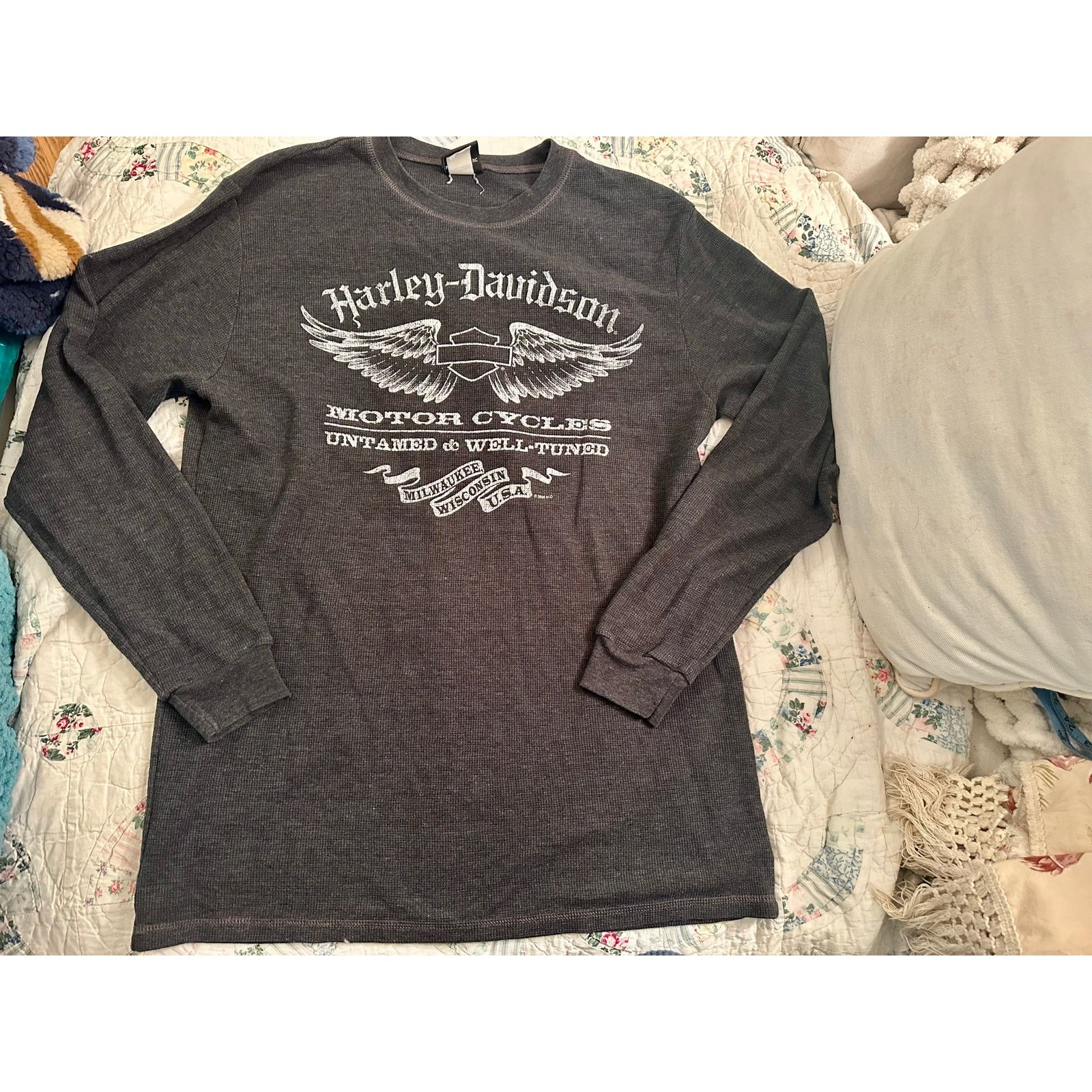 Harley Davidson VINTAGE HARLEY DAVIDSON THERMAL TOP MILWAUKEE WISCONSIN Size US M / EU 48-50 / 2 - 1 Thumbnail