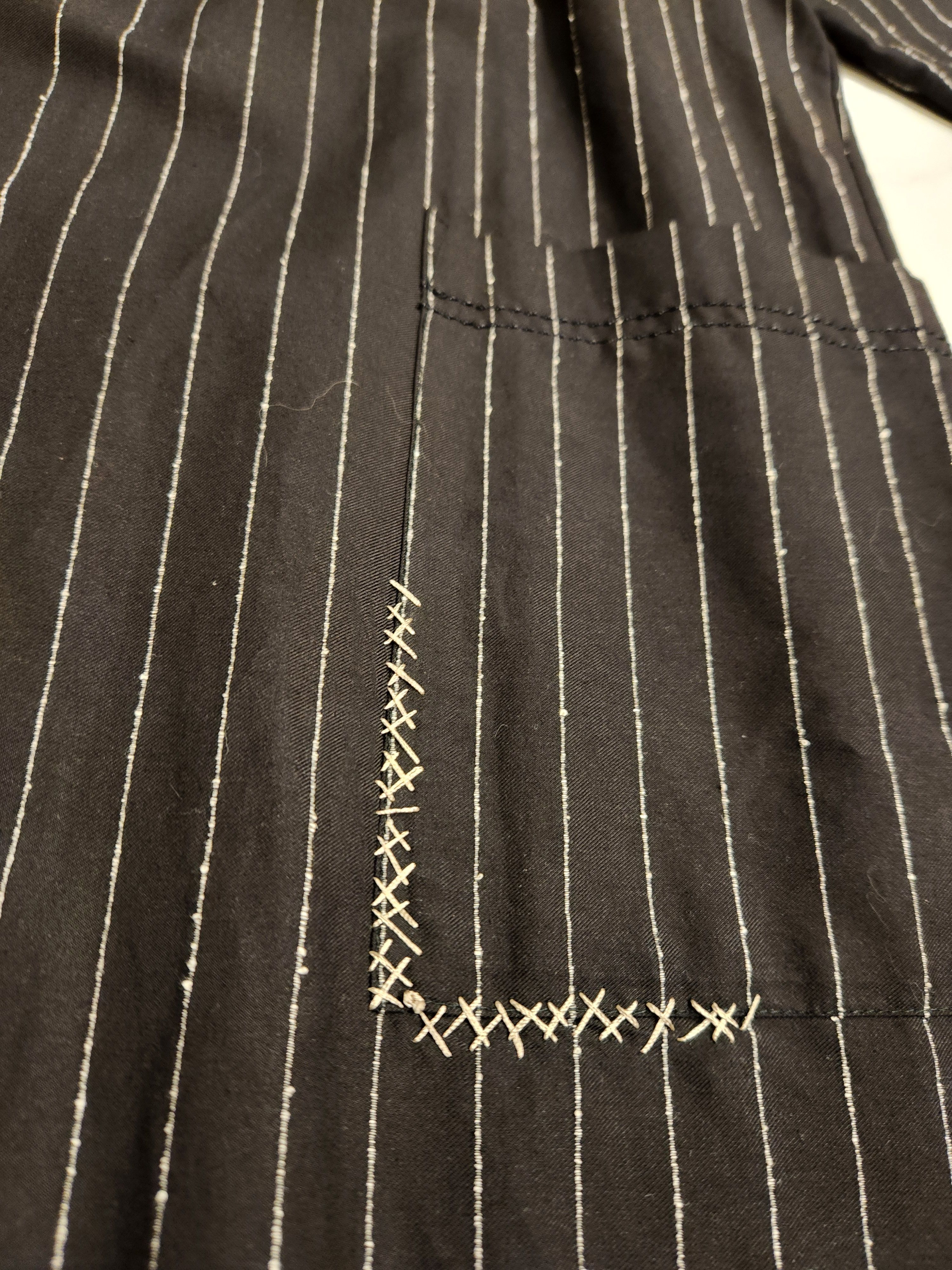 Christian Dada Avant Garde Contrast Stitch Striped Camp Collar Shirt Size US L / EU 52-54 / 3 - 4 Thumbnail