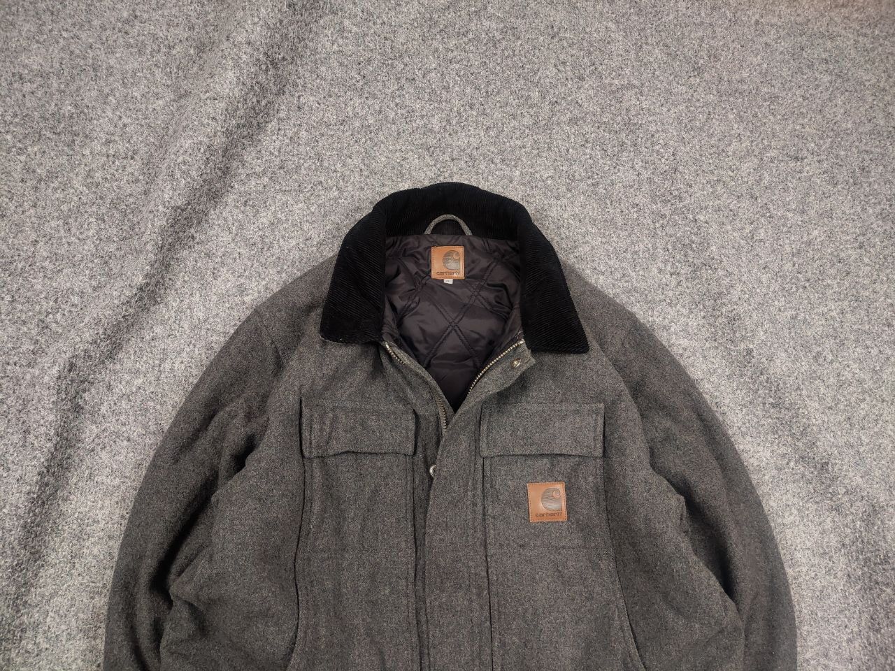 Carhartt Carhartt Wool Bray Logo Arctic Pocket Vintage coat Jacket Size US XL / EU 56 / 4 - 2 Thumbnail