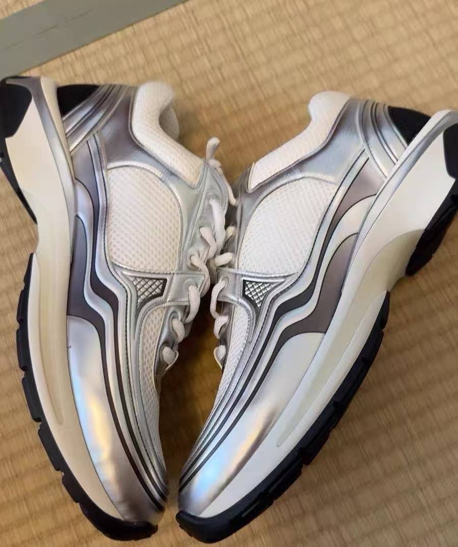 Chanel Chanel Silver Retro Lowtop Sneakers 44 Men Size US 11 / EU 44 - 7 Thumbnail