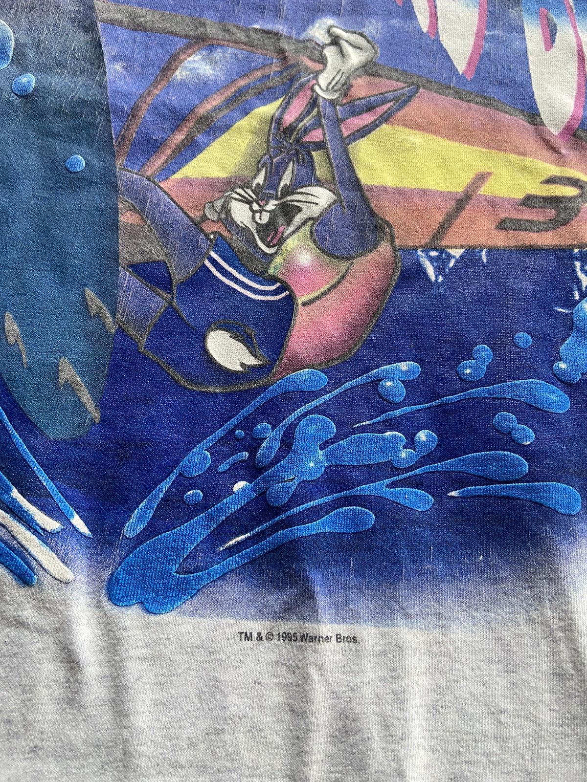 Vintage Vintage 90s Warners Bros "sailboard Bugs" short Sleeved hood Size US M / EU 48-50 / 2 - 2 Thumbnail