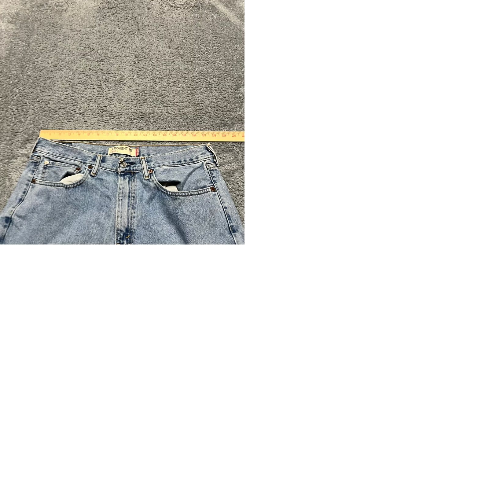 Levi's Levis 505 Jeans Blue Denim Straight Leg Distressed Pants Mens 34 x34 Size US 34 / EU 50 - 9 Thumbnail