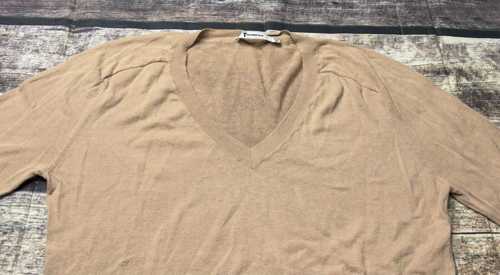 Alexander Wang T Alexander Wang Sweater Women's XS V-Neck Brown Cotton Size XS / US 0-2 / IT 36-38 - 4 Thumbnail