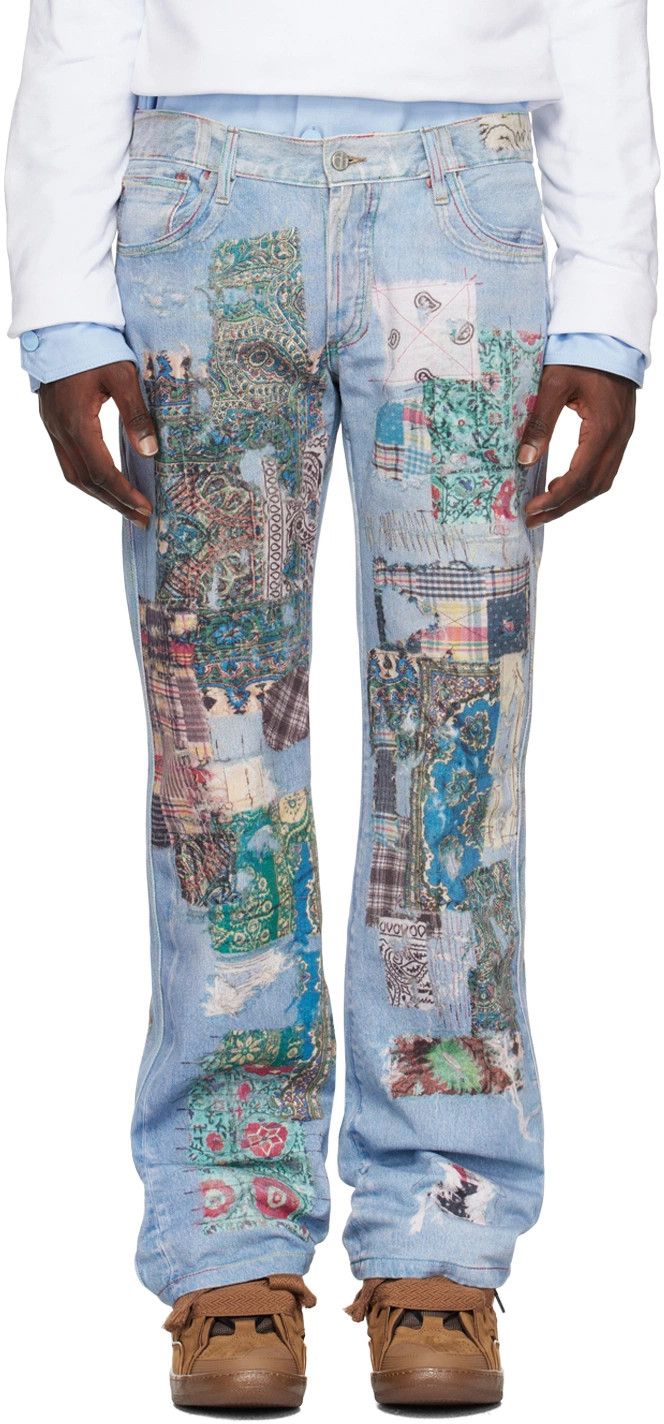 (di)vision × Acne Studios $385 - 31 - Trompe L'oeil Print Jeans Size US 31 - 2 Thumbnail