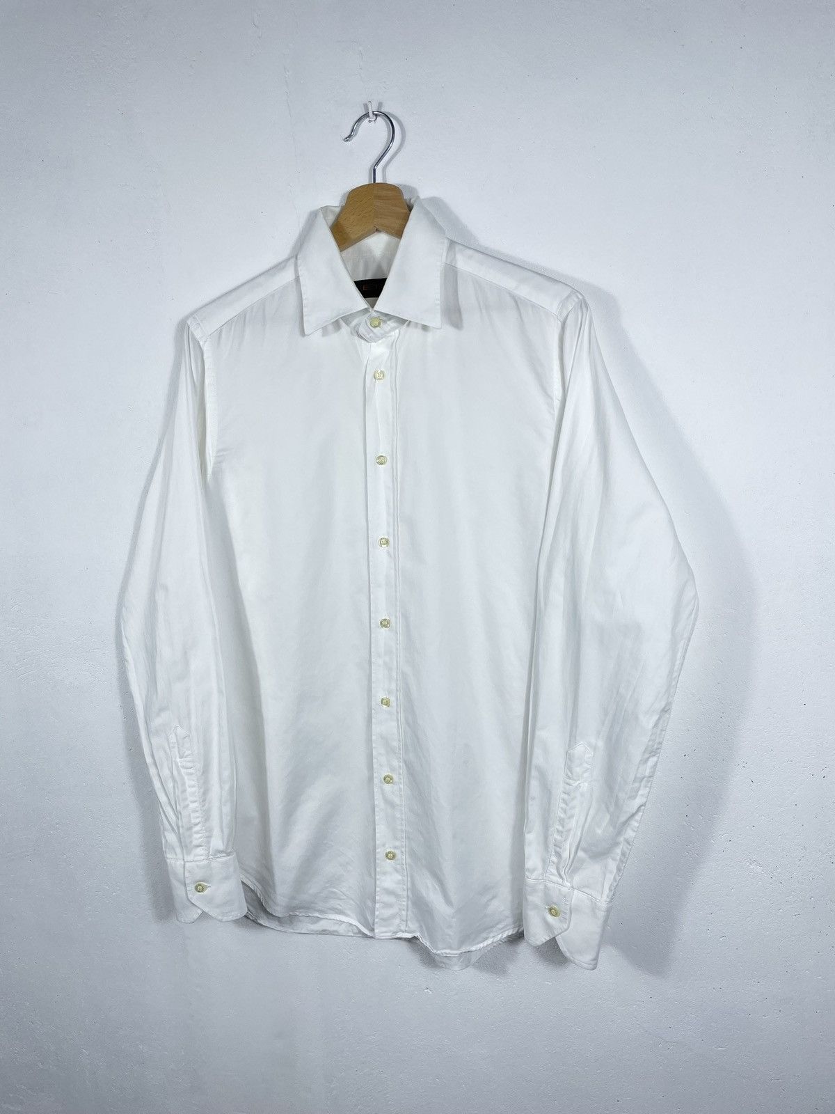 Designer × Etro Etro white button ups shirt made in Italy designer luxury Size US M / EU 48-50 / 2 - 2 Thumbnail