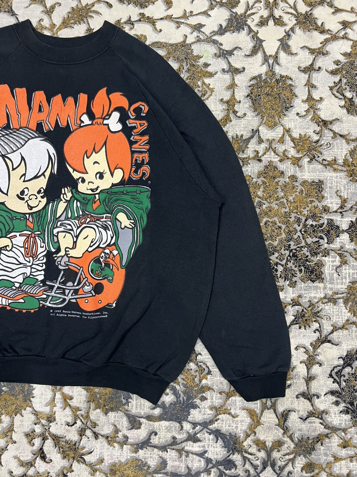 All Sport Vintage 1992 Miami Hurricanes x The Flintstones Sweatshirt Size US XL / EU 56 / 4 - 7 Thumbnail