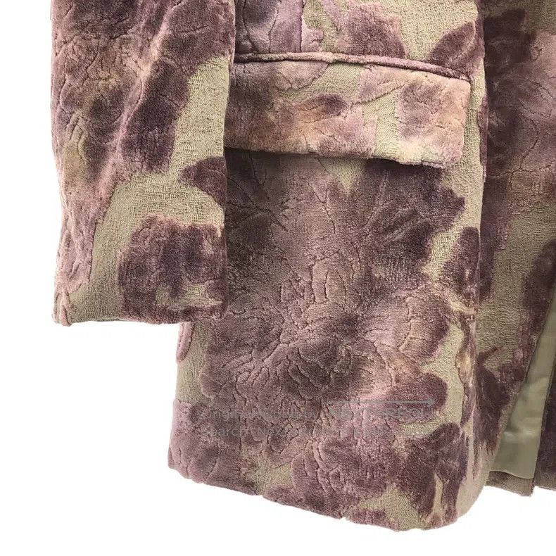 Dries Van Noten Dries Van Noten Purple Flocked Printed Suit Jacket Size US XS / EU 42 / 0 - 4 Thumbnail