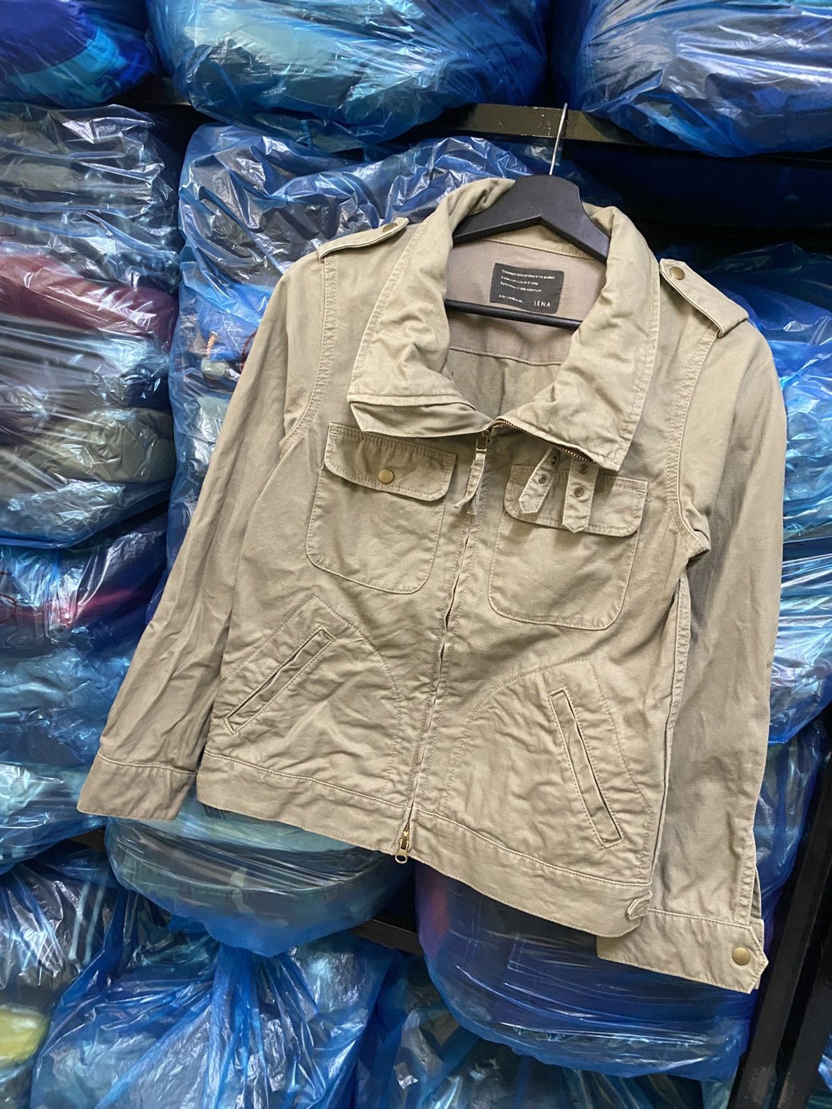 Other IENA Paris Khaki Military-Style Lightweight Utility Jacket Size S / US 4 / IT 40 - 2 Thumbnail