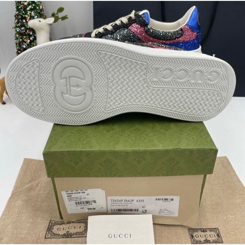 Gucci Women’s Gucci, glitter trainer low top sneakers size 41 Size US 11 / IT 41 - 6 Thumbnail