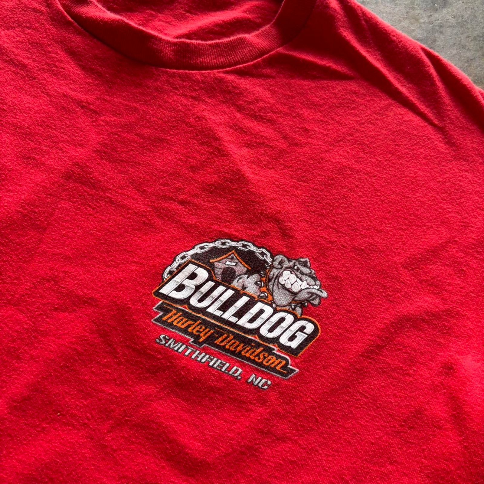 Harley Davidson × Japanese Brand × Vintage Vintage Y2K Harley Davidson Bulldog T-shirt Size US XL / EU 56 / 4 - 4 Thumbnail