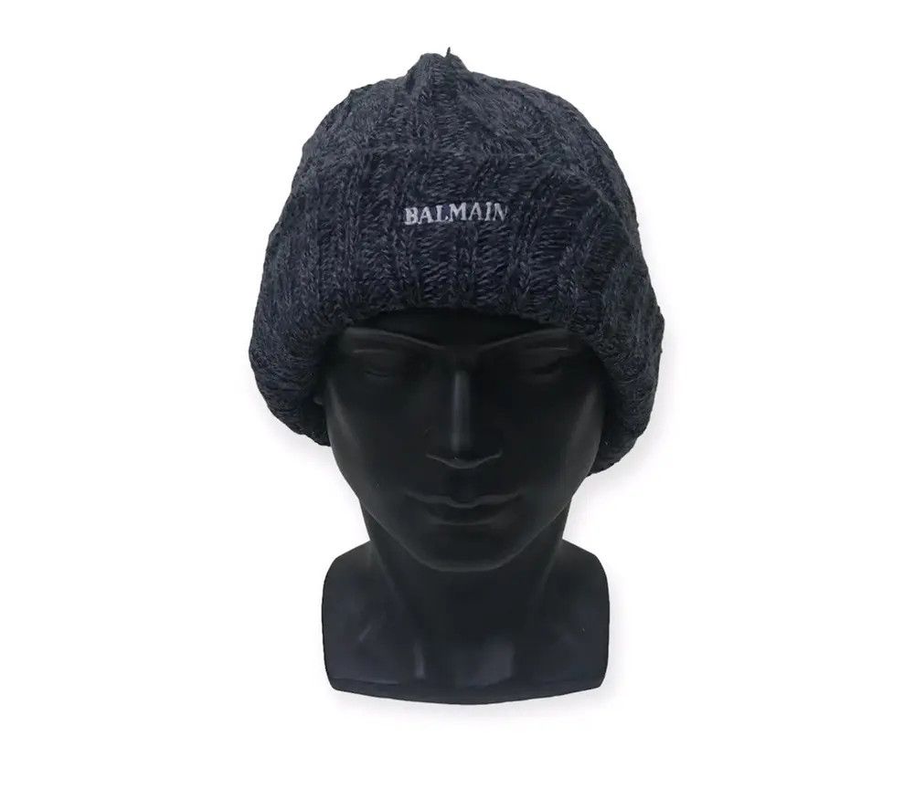 Balmain Plain Knit Beanie Hat