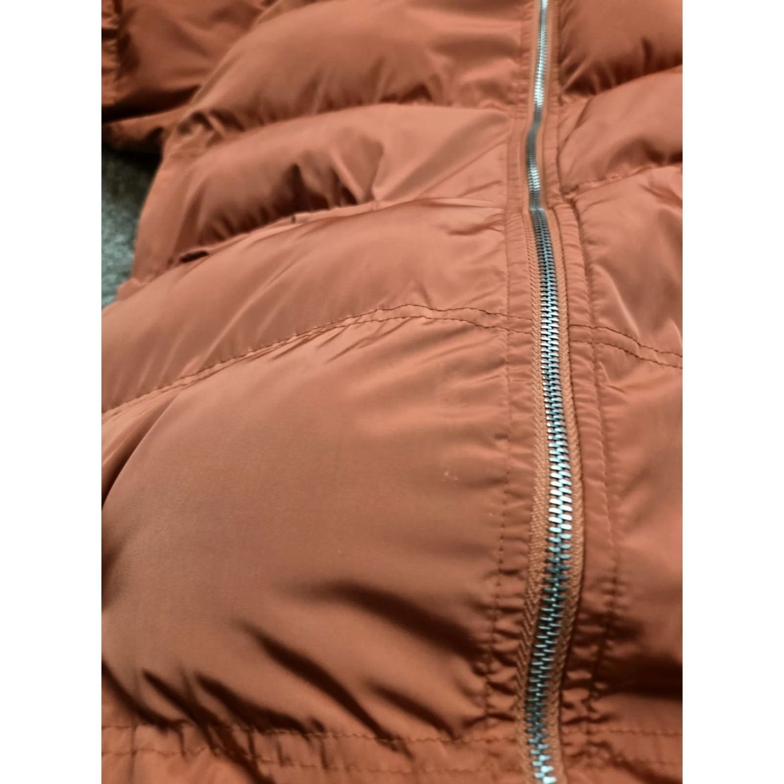 Free People Free People Long Raglan Puffer Jacket Small Womens Orange Hooded Full Zip Parka Size S / US 4 / IT 40 - 7 Thumbnail