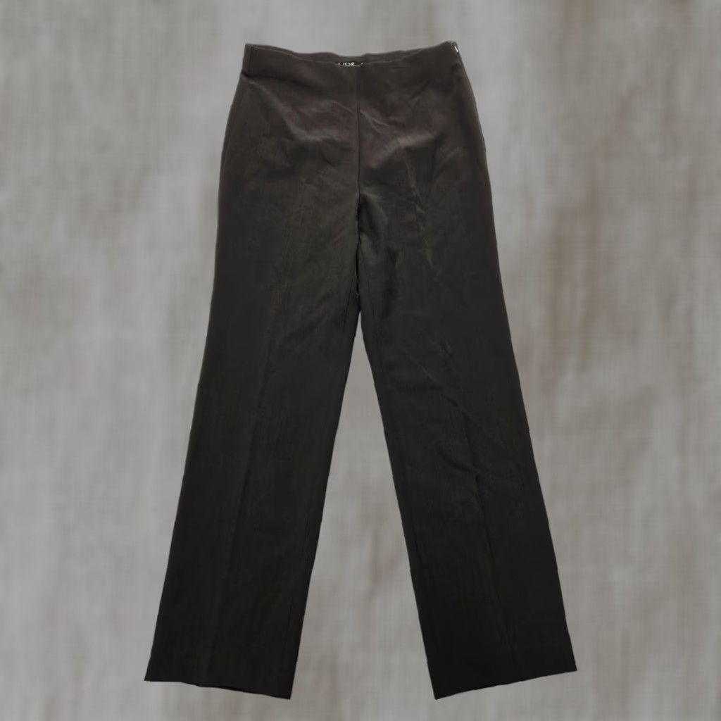Vintage Lior Dress Pants Women Size 1 Black Flat Front Mid Rise Stretch Straight Leg Womens Size 25" / US 0 / IT 36 - 1 Thumbnail