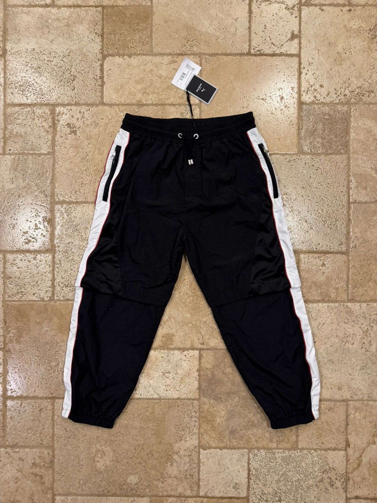 Balmain Balmain x Puma Nylon Black Coverterable Track Jogger Pants Size US 36 / EU 52 - 13 Thumbnail