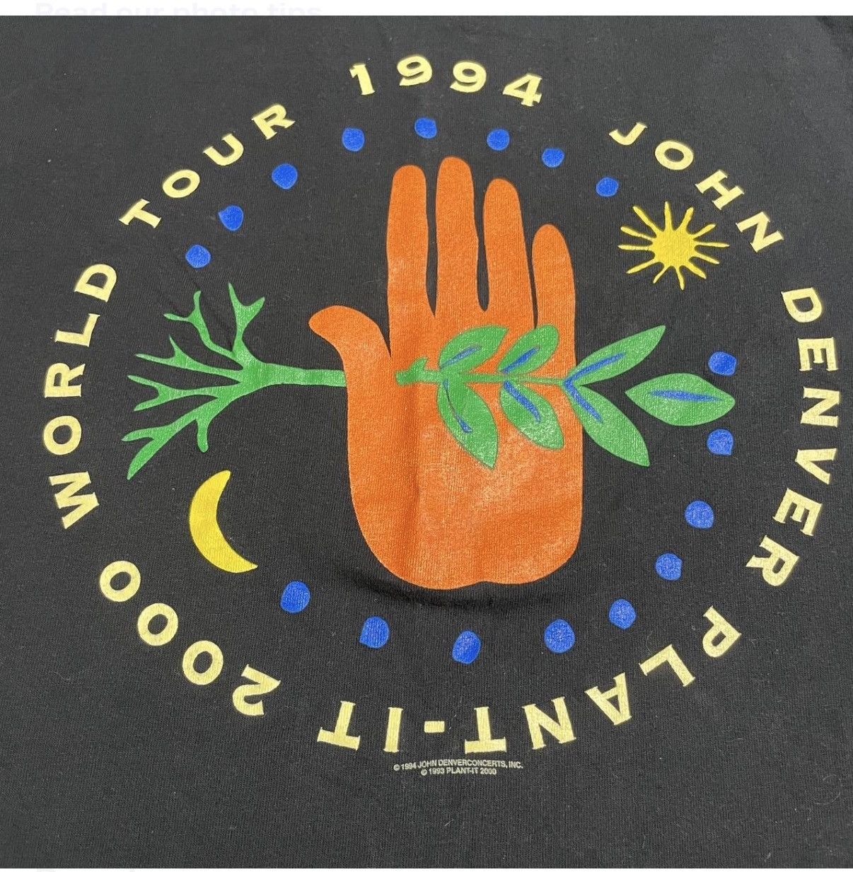 Vintage 1994 John Denver Plant-It 2000 World Tour Tee size XL Size US XL / EU 56 / 4 - 1 Thumbnail