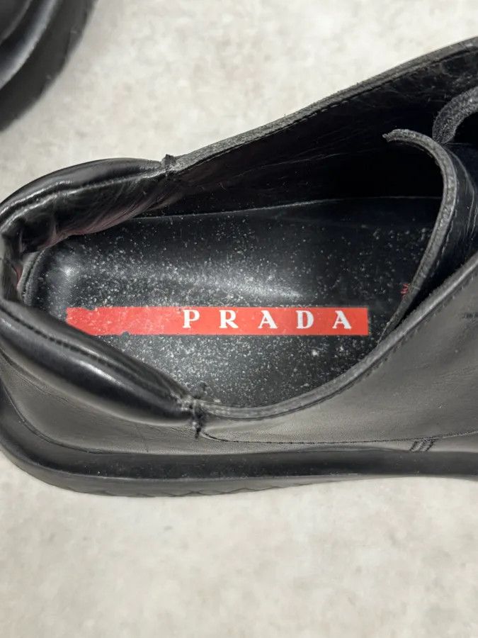 Prada FW1999 Prada Vibram Black Leather Shoes Size US 8.5 / IT 38.5 - 7 Thumbnail